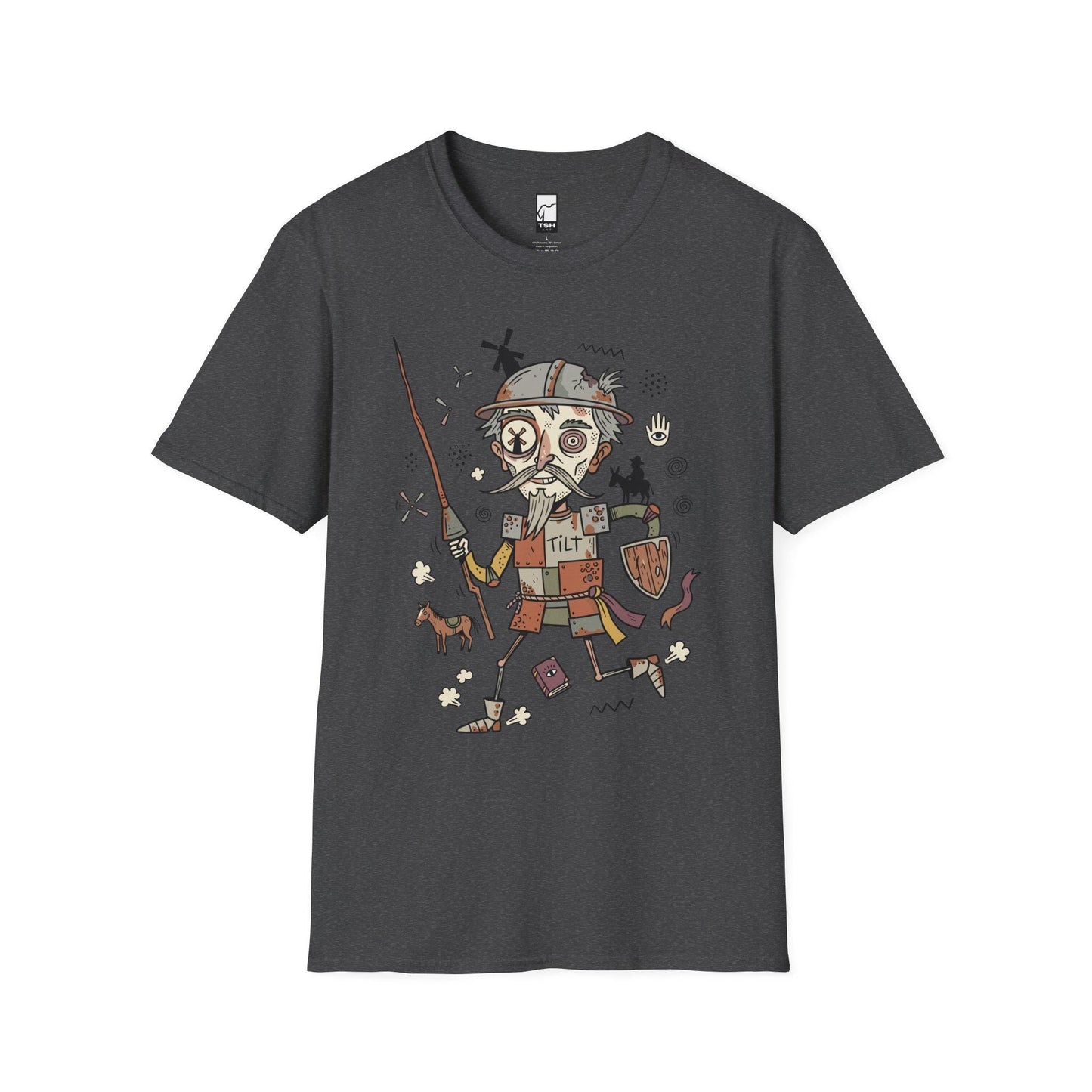Don Quixote Shirt | Spanish Knight Tee | Funny Literary T Shirt | Windmill Graphic Tee | Spain Culture Shirt | Book Lover Gift