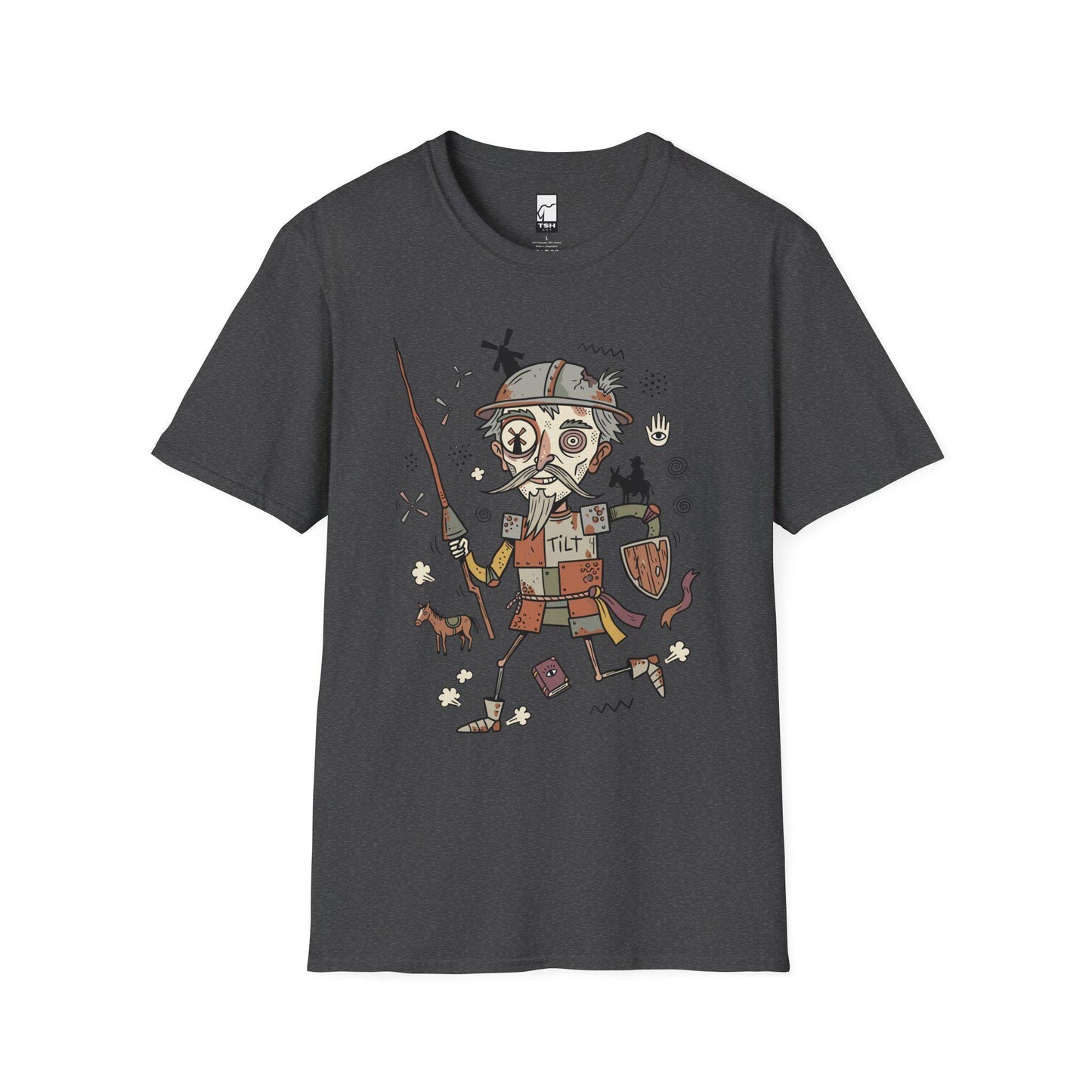Don Quixote Shirt | Spanish Knight Tee | Funny Literary T Shirt | Windmill Graphic Tee | Spain Culture Shirt | Book Lover Gift