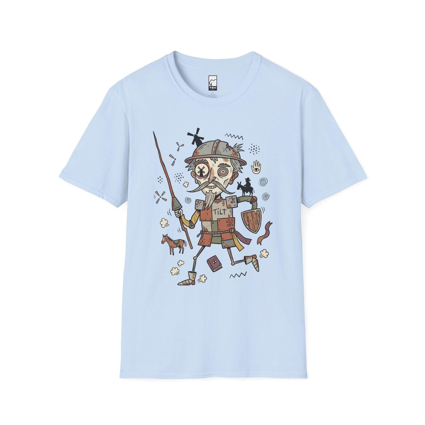 Don Quixote Shirt | Spanish Knight Tee | Funny Literary T Shirt | Windmill Graphic Tee | Spain Culture Shirt | Book Lover Gift