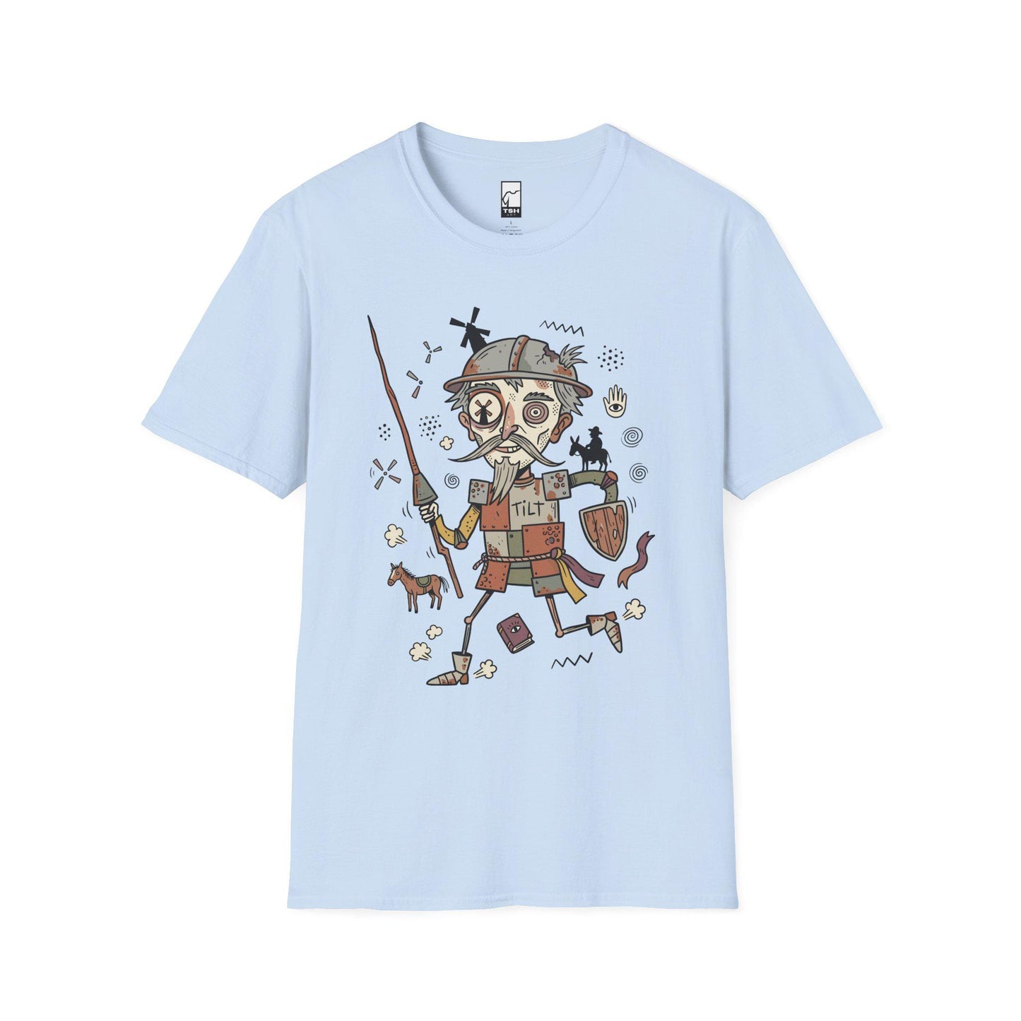 Don Quixote Shirt | Spanish Knight Tee | Funny Literary T Shirt | Windmill Graphic Tee | Spain Culture Shirt | Book Lover Gift