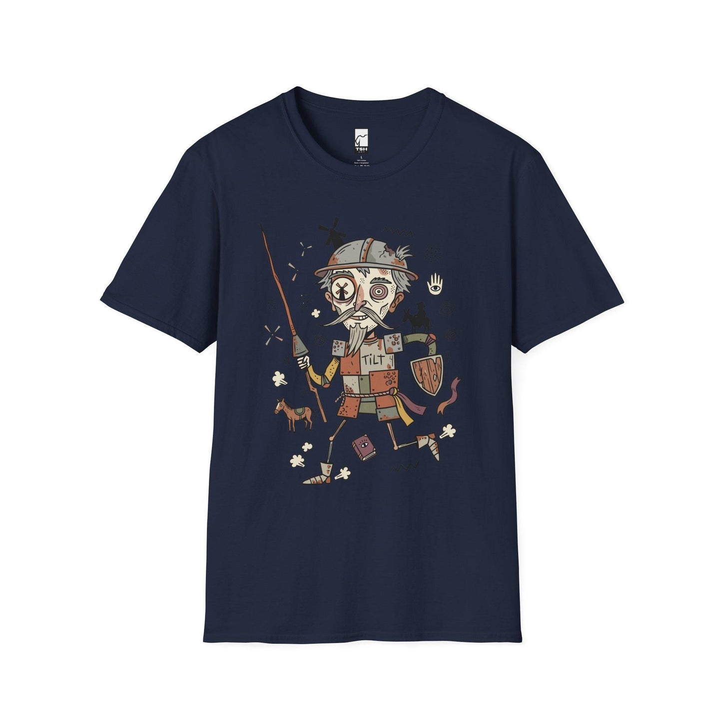 Don Quixote Shirt | Spanish Knight Tee | Funny Literary T Shirt | Windmill Graphic Tee | Spain Culture Shirt | Book Lover Gift