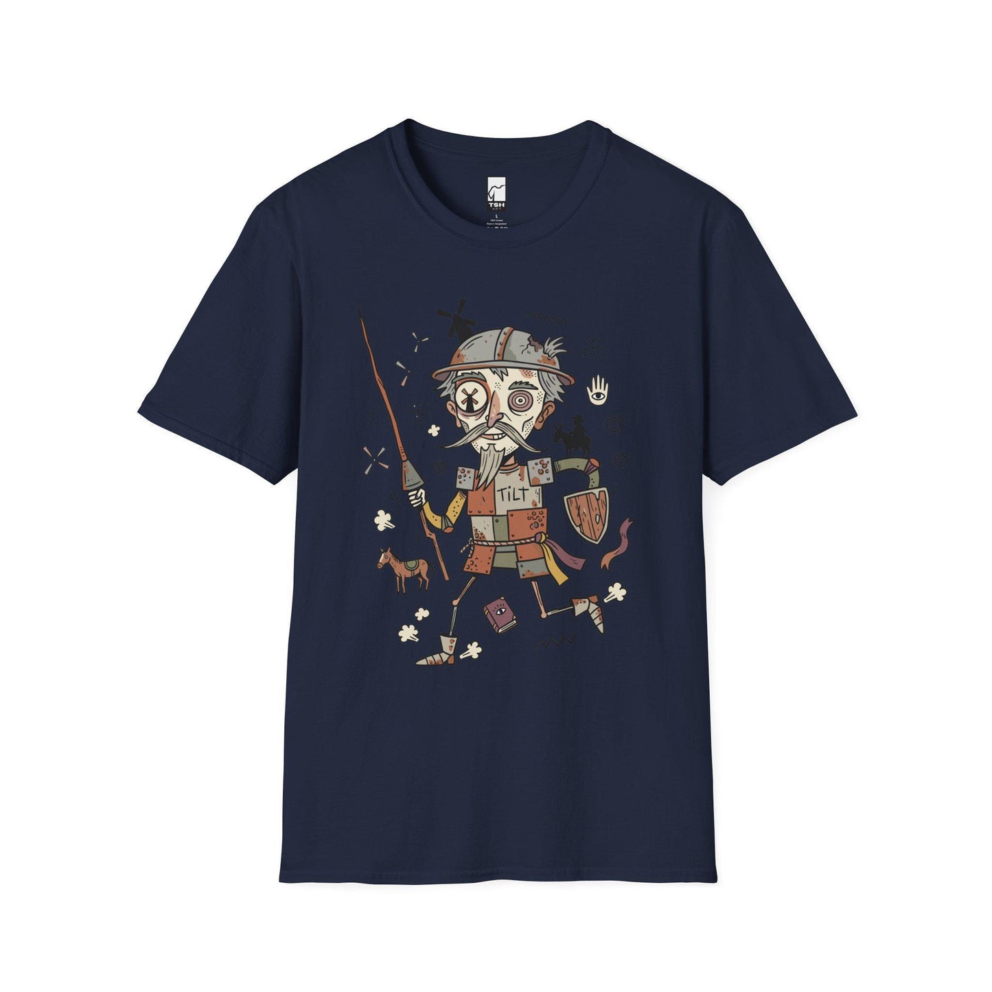 Don Quixote Shirt | Spanish Knight Tee | Funny Literary T Shirt | Windmill Graphic Tee | Spain Culture Shirt | Book Lover Gift
