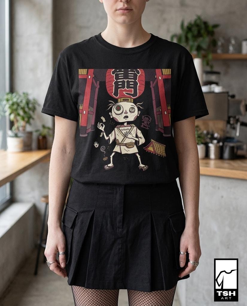 Tokyo Shirt | Japanese Lantern Tee | Quirky Japan T Shirt | Tokyo Culture Graphic Tee | Anime Style Shirt | Japan Lover Gift