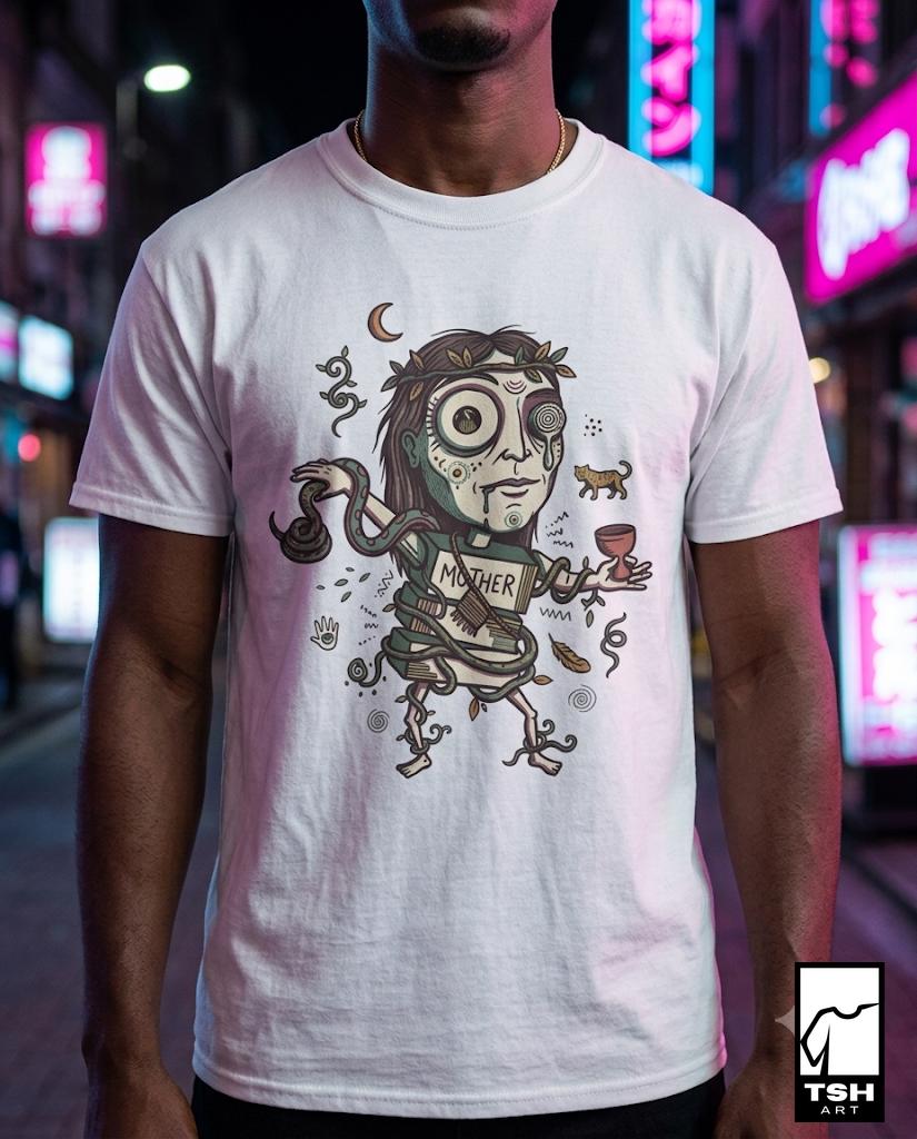 Ayahuasca Shirt | Mother Ayahuasca Tee | Shaman Spirit T Shirt | Visionary Art Graphic Tee | Psychedelic Jungle Shirt | Plant Medicine Gift