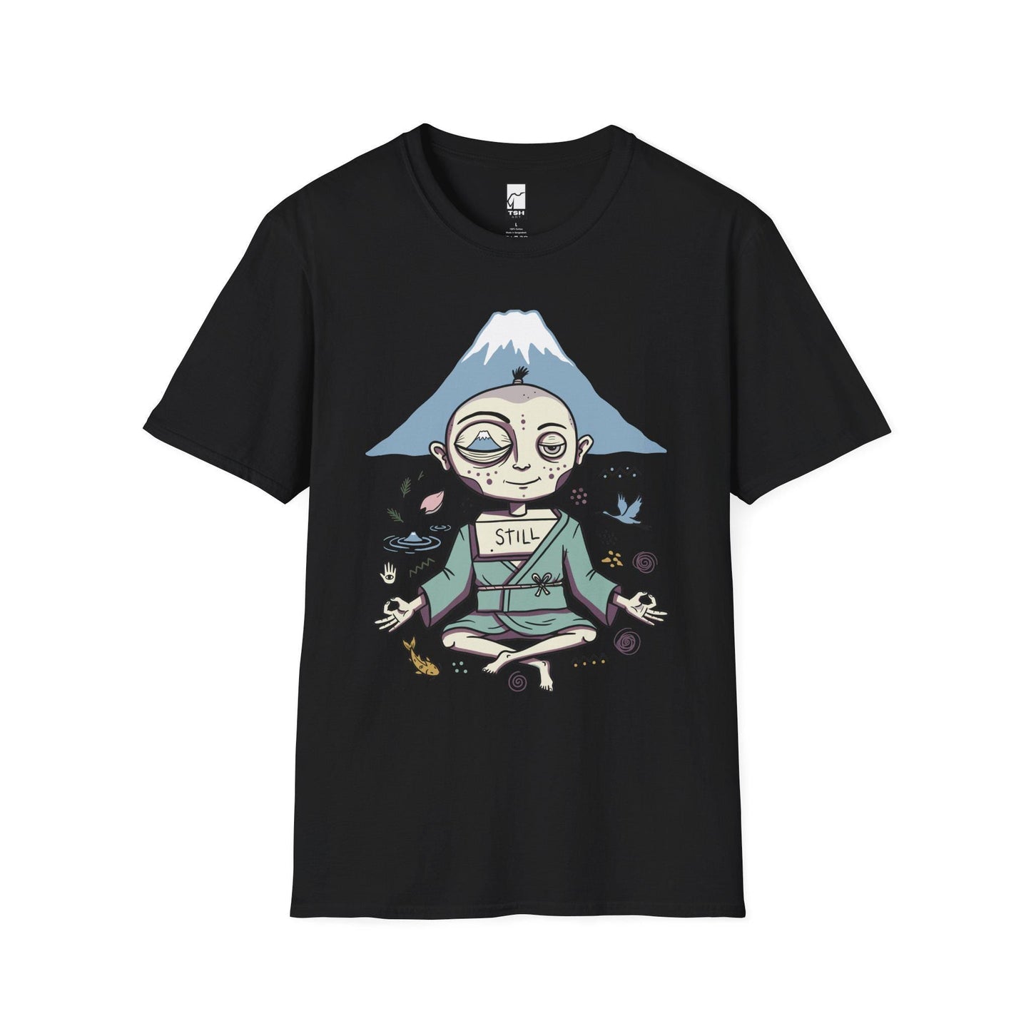 Zen Meditation Shirt | Mount Fuji Tee | Funny Japan Graphic Tee | Japanese Art T Shirt | Mindfulness Travel Tee | Unisex Gift