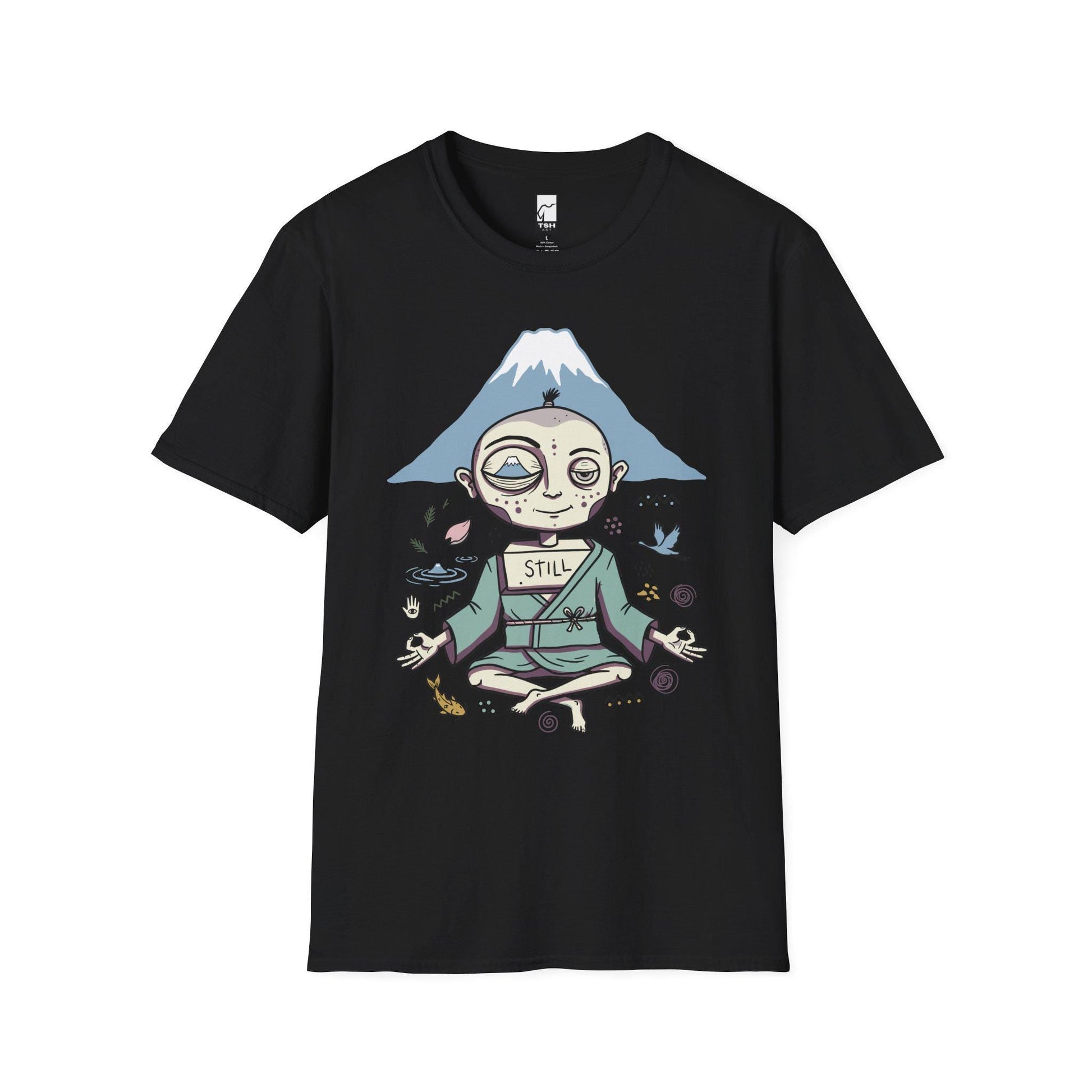 Zen Meditation Shirt | Mount Fuji Tee | Funny Japan Graphic Tee | Japanese Art T Shirt | Mindfulness Travel Tee | Unisex Gift
