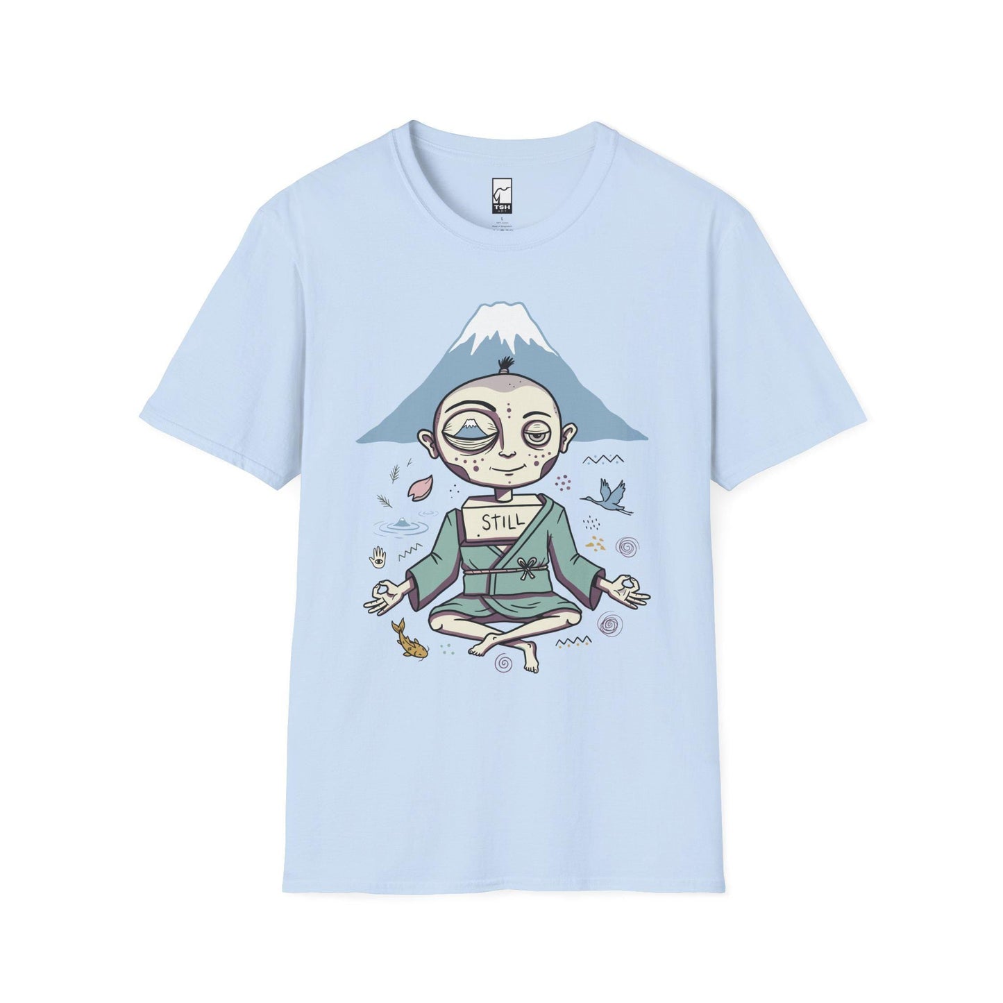 Zen Meditation Shirt | Mount Fuji Tee | Funny Japan Graphic Tee | Japanese Art T Shirt | Mindfulness Travel Tee | Unisex Gift