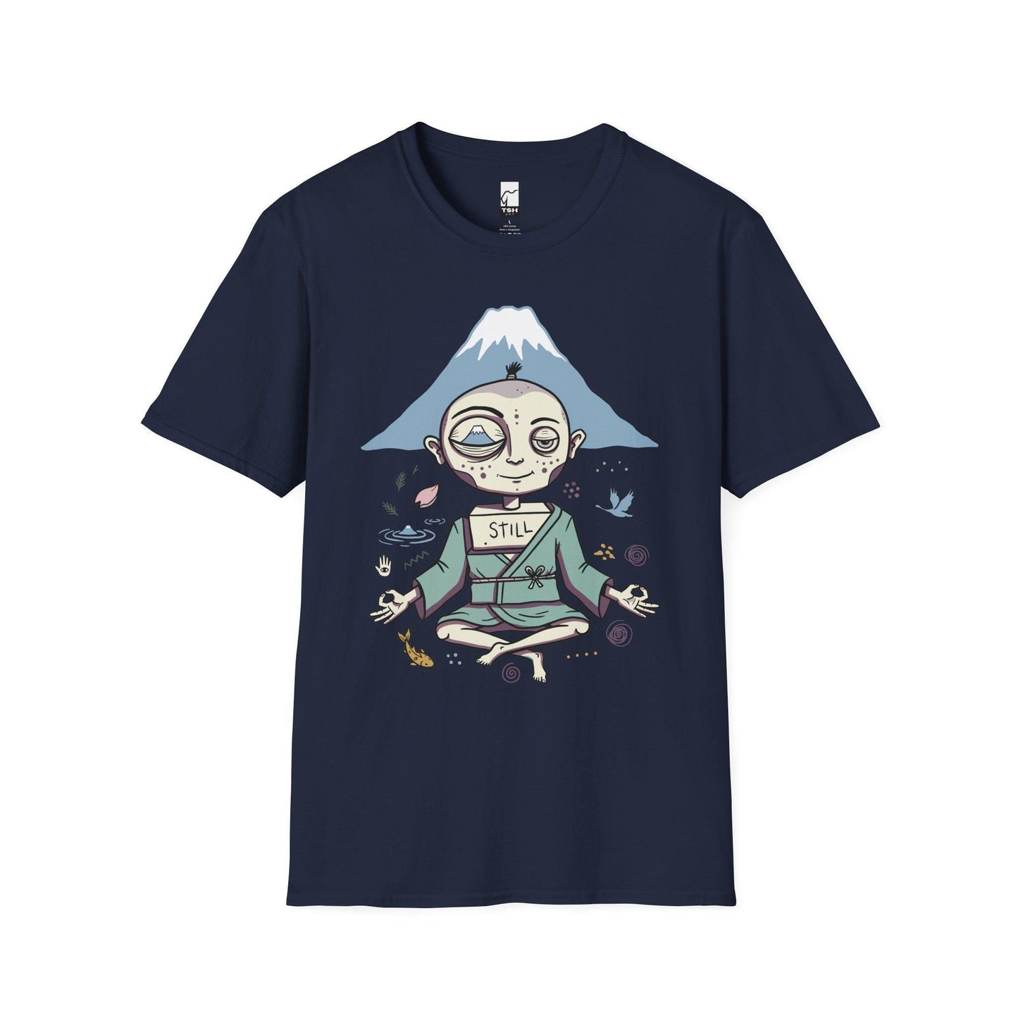 Zen Meditation Shirt | Mount Fuji Tee | Funny Japan Graphic Tee | Japanese Art T Shirt | Mindfulness Travel Tee | Unisex Gift