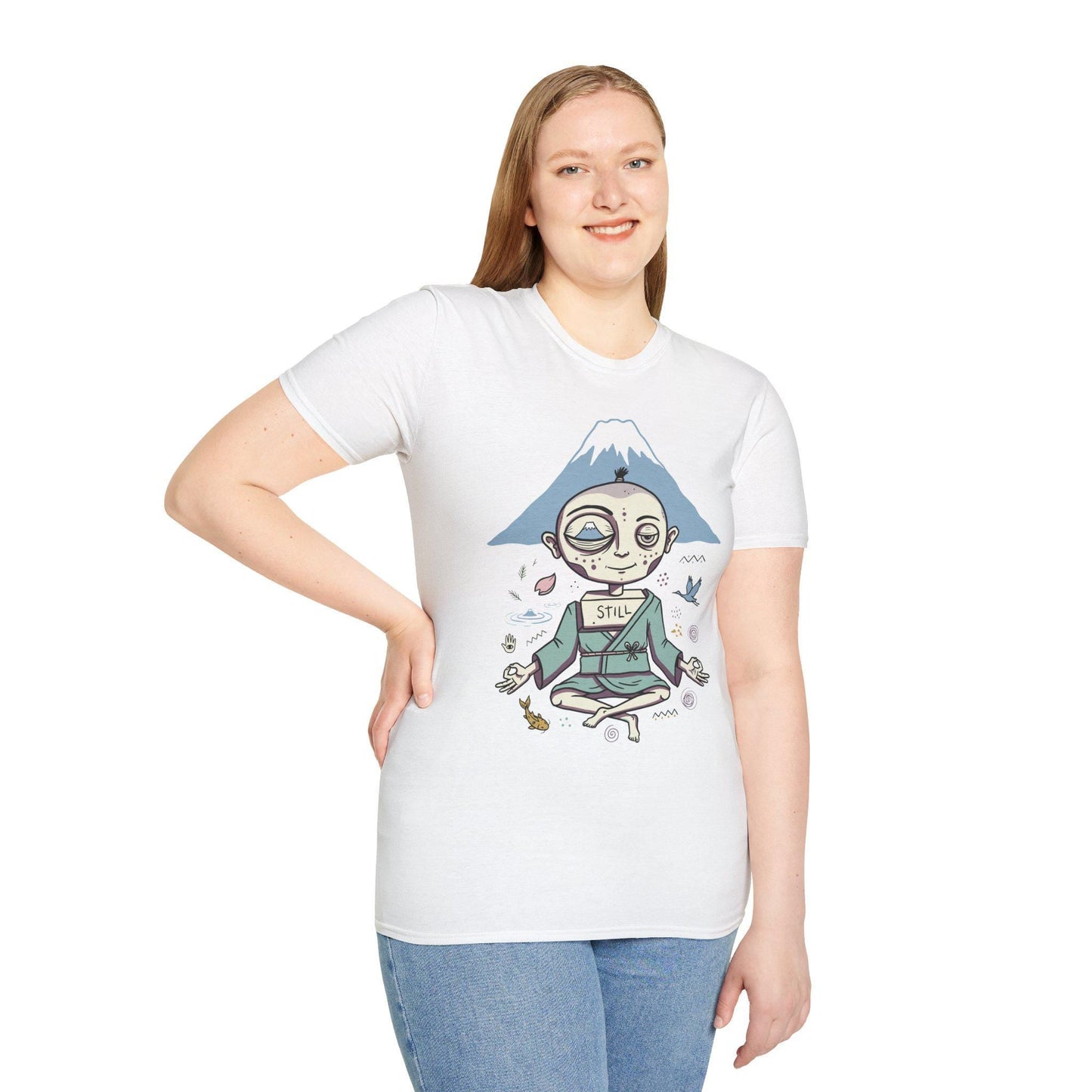 Zen Meditation Shirt | Mount Fuji Tee | Funny Japan Graphic Tee | Japanese Art T Shirt | Mindfulness Travel Tee | Unisex Gift