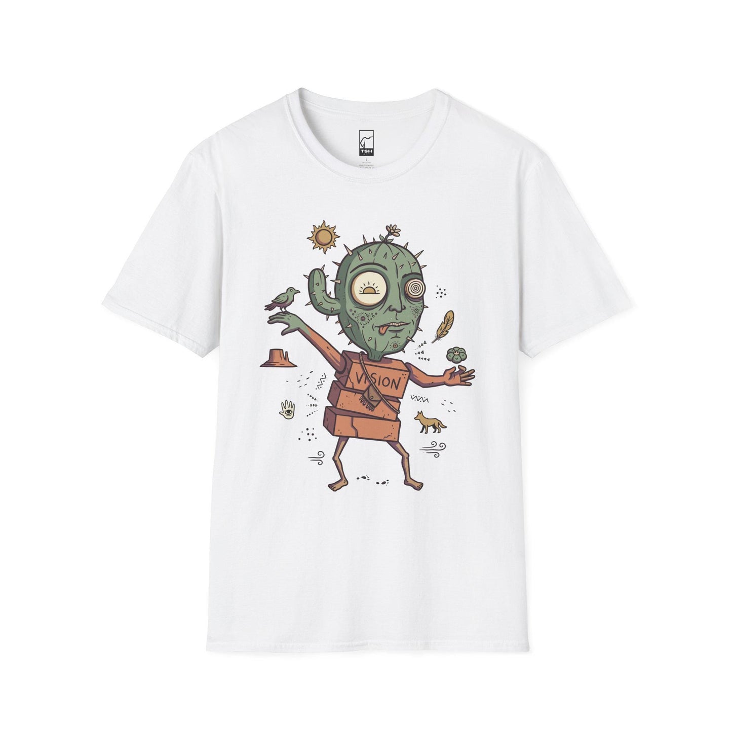 Psychedelic Cactus Tee | Vision Quest T Shirt | Desert Shaman Shirt | Sacred Cactus Graphic Tee | Mystical Spiritual Shirt | Unisex Gift