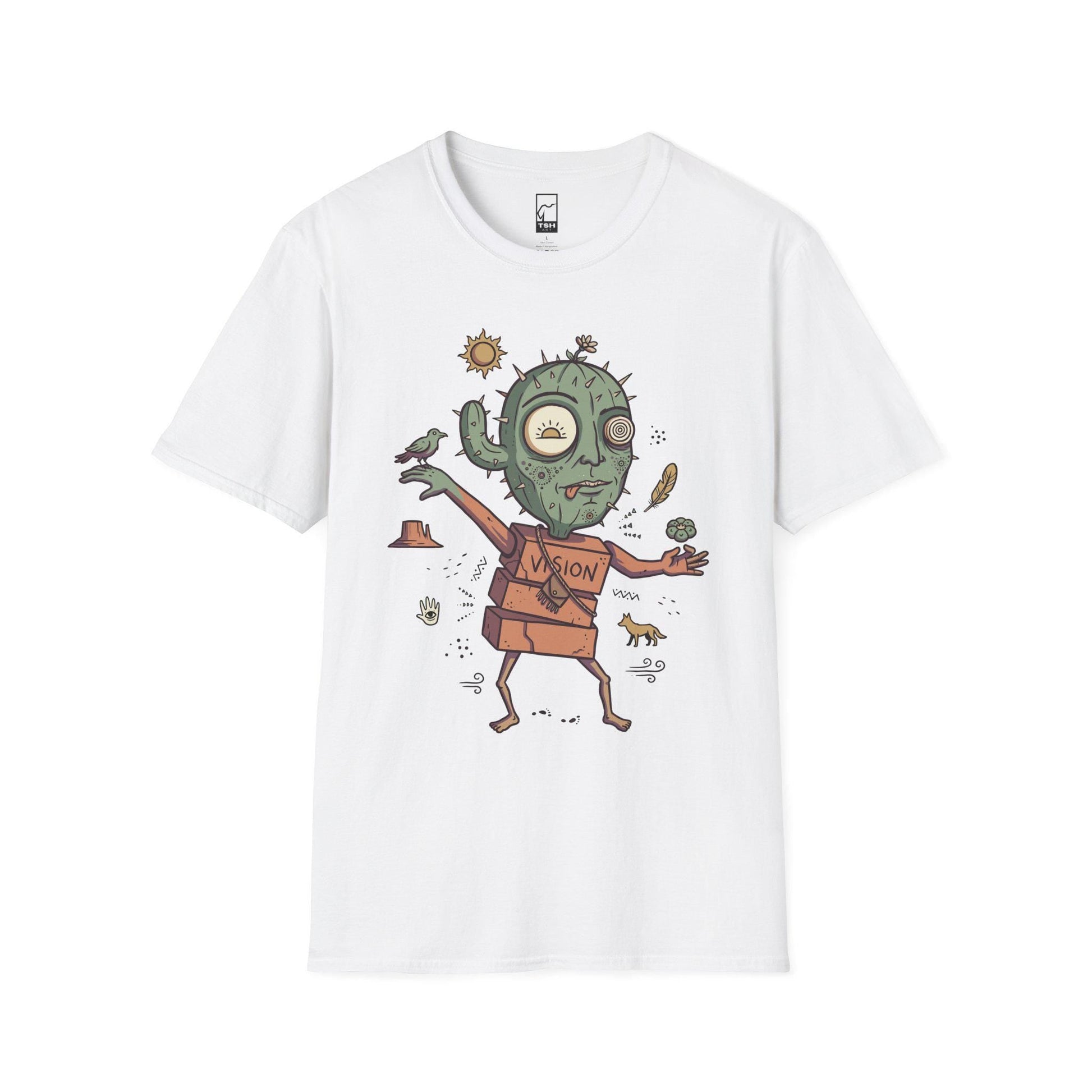 Psychedelic Cactus Tee | Vision Quest T Shirt | Desert Shaman Shirt | Sacred Cactus Graphic Tee | Mystical Spiritual Shirt | Unisex Gift