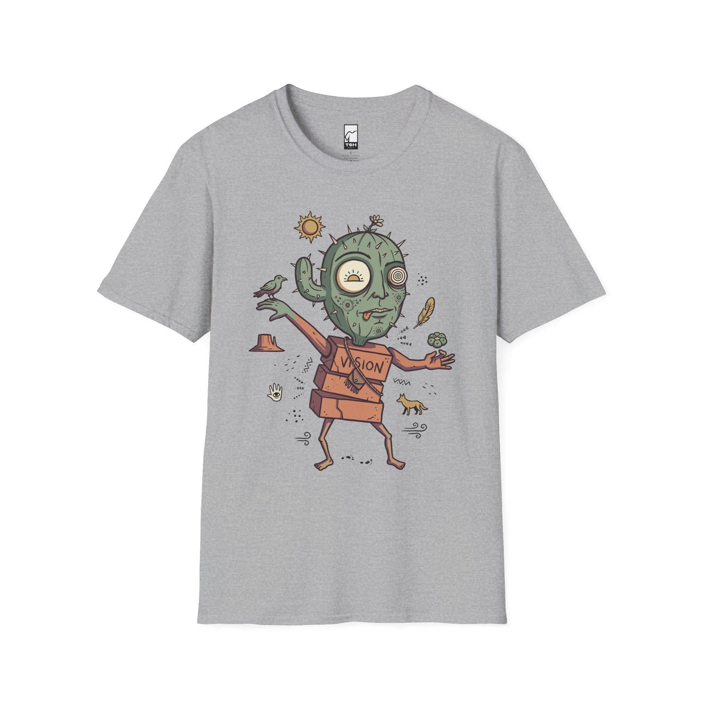 Psychedelic Cactus Tee | Vision Quest T Shirt | Desert Shaman Shirt | Sacred Cactus Graphic Tee | Mystical Spiritual Shirt | Unisex Gift