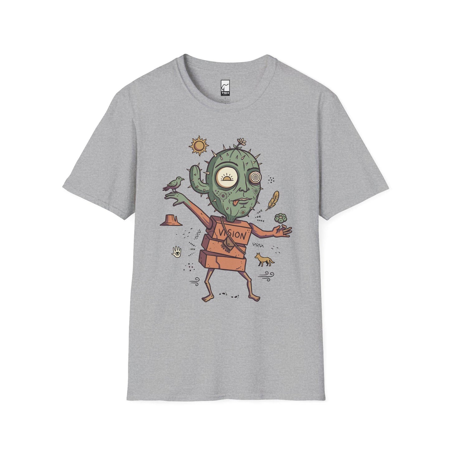 Psychedelic Cactus Tee | Vision Quest T Shirt | Desert Shaman Shirt | Sacred Cactus Graphic Tee | Mystical Spiritual Shirt | Unisex Gift