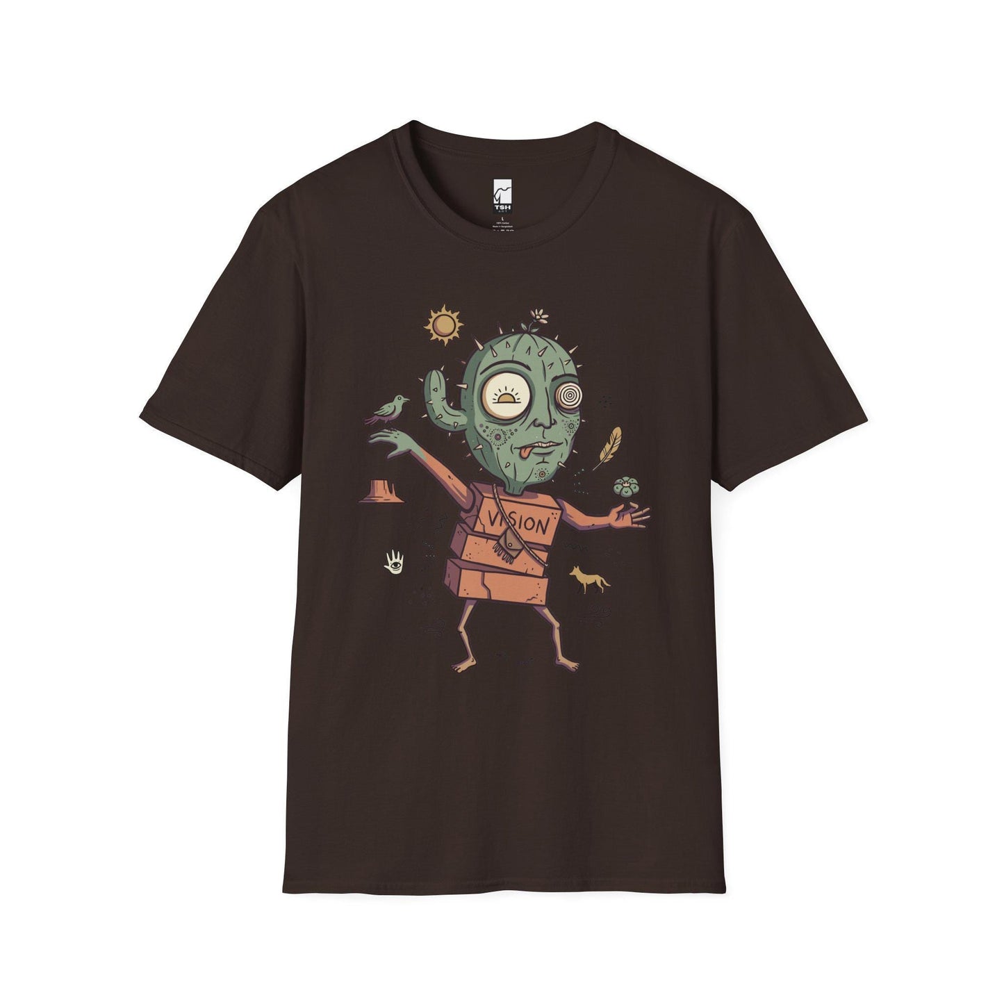 Psychedelic Cactus Tee | Vision Quest T Shirt | Desert Shaman Shirt | Sacred Cactus Graphic Tee | Mystical Spiritual Shirt | Unisex Gift