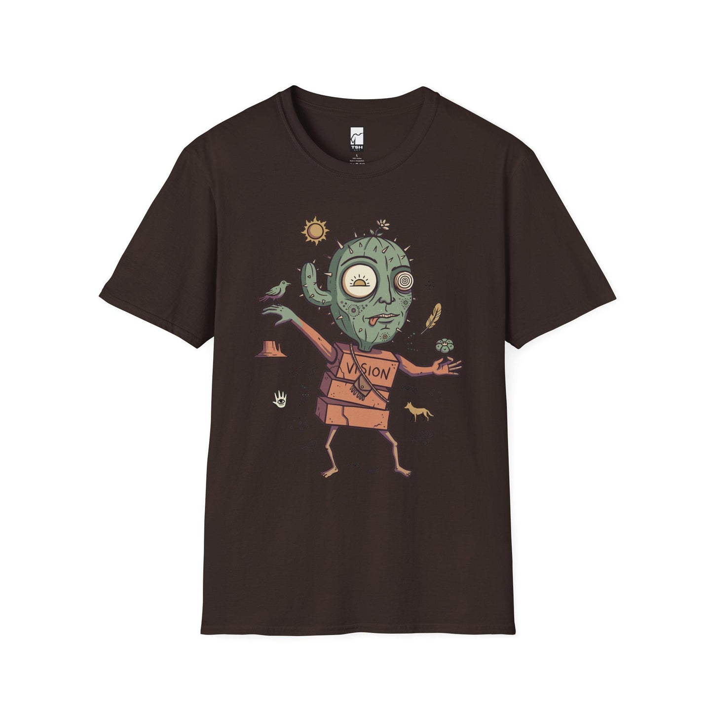 Psychedelic Cactus Tee | Vision Quest T Shirt | Desert Shaman Shirt | Sacred Cactus Graphic Tee | Mystical Spiritual Shirt | Unisex Gift