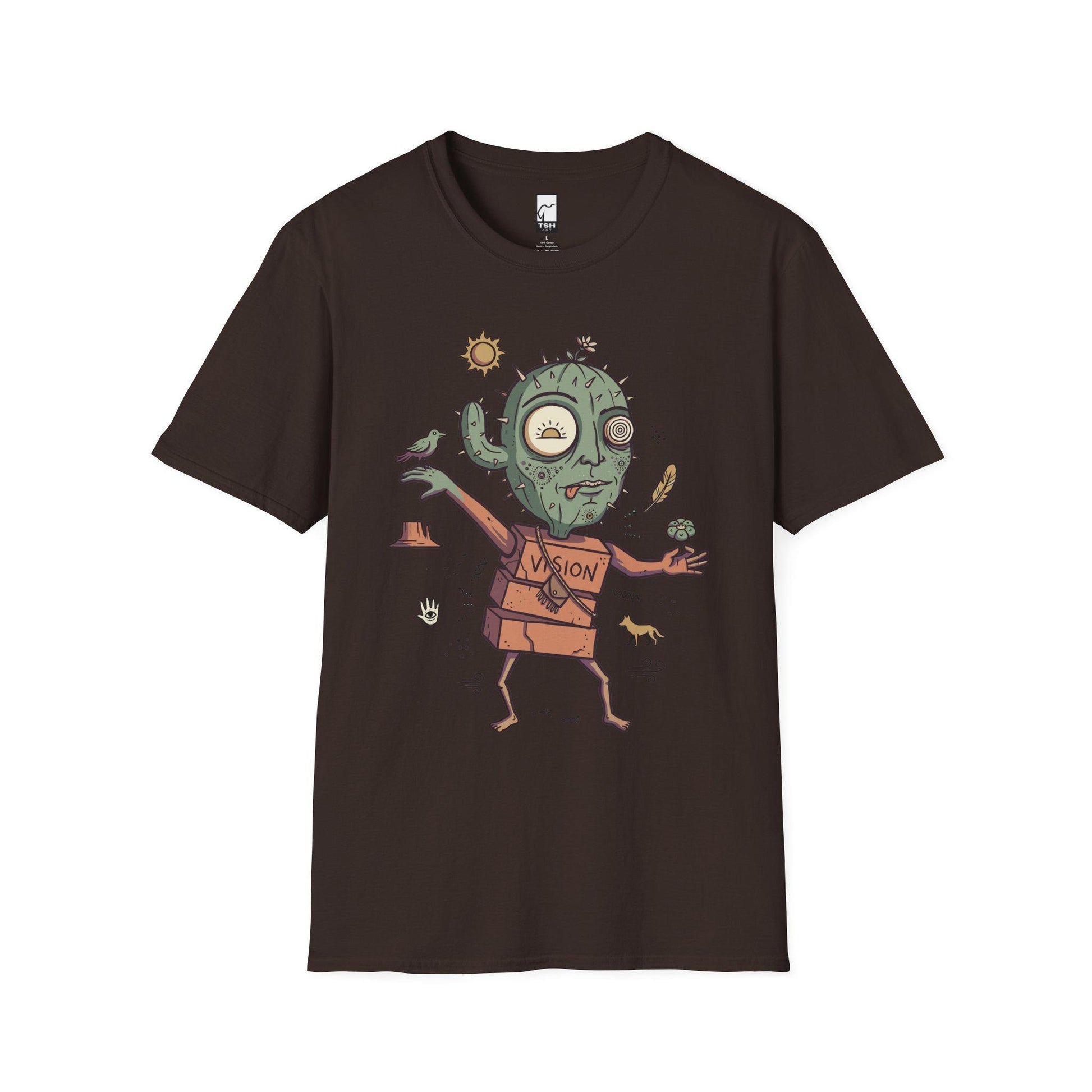 Psychedelic Cactus Tee | Vision Quest T Shirt | Desert Shaman Shirt | Sacred Cactus Graphic Tee | Mystical Spiritual Shirt | Unisex Gift