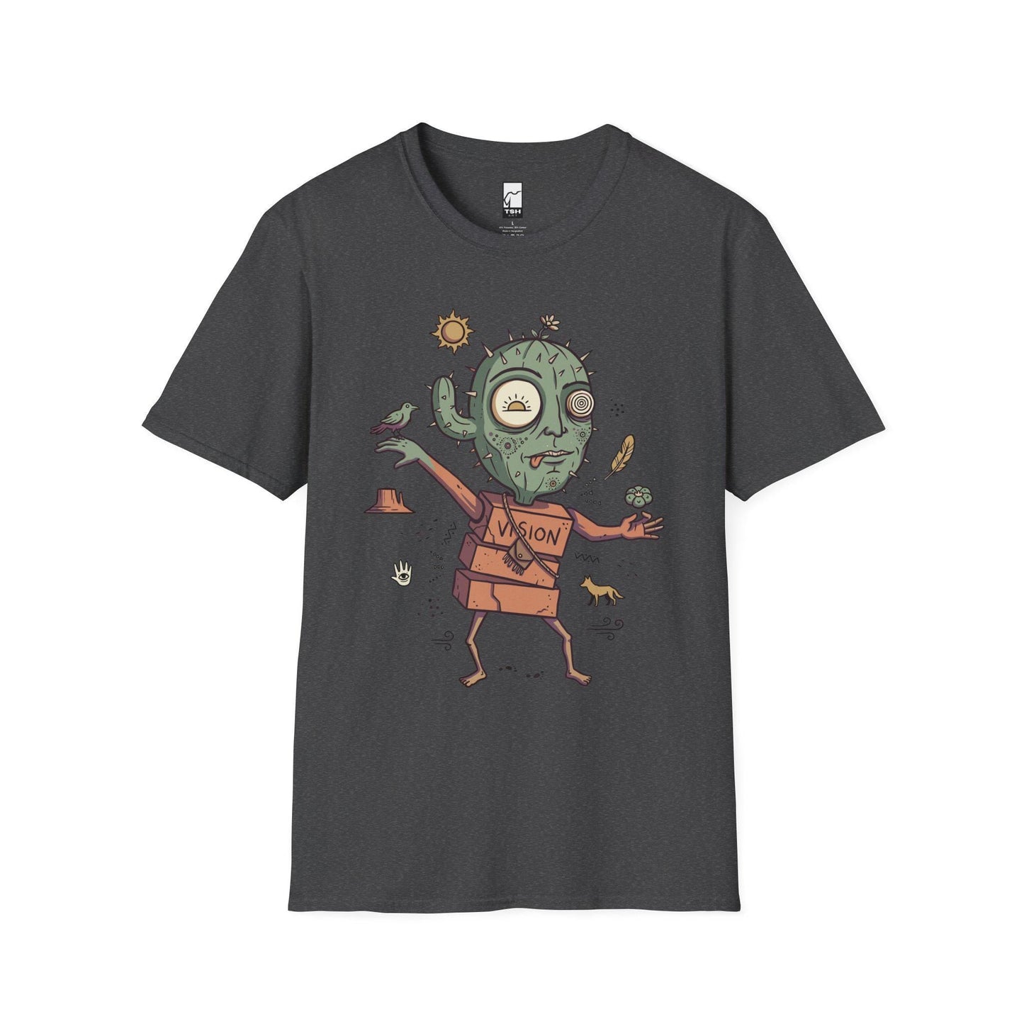 Psychedelic Cactus Tee | Vision Quest T Shirt | Desert Shaman Shirt | Sacred Cactus Graphic Tee | Mystical Spiritual Shirt | Unisex Gift