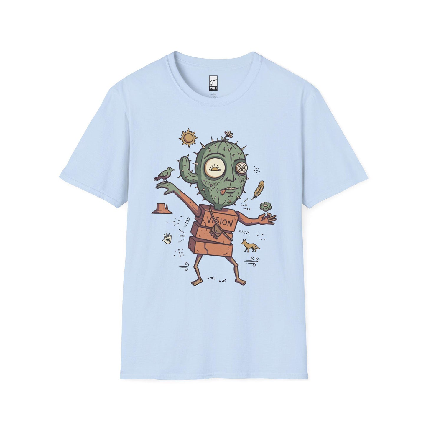 Psychedelic Cactus Tee | Vision Quest T Shirt | Desert Shaman Shirt | Sacred Cactus Graphic Tee | Mystical Spiritual Shirt | Unisex Gift