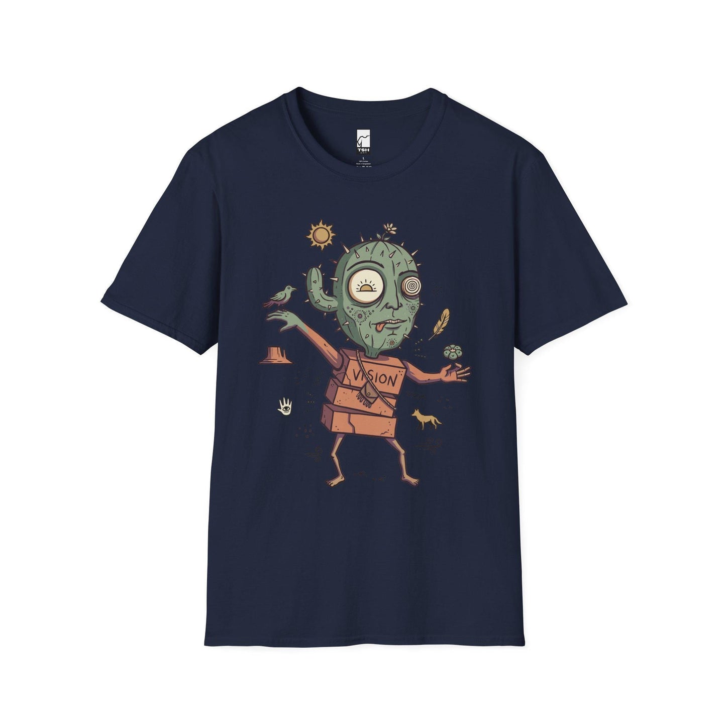 Psychedelic Cactus Tee | Vision Quest T Shirt | Desert Shaman Shirt | Sacred Cactus Graphic Tee | Mystical Spiritual Shirt | Unisex Gift