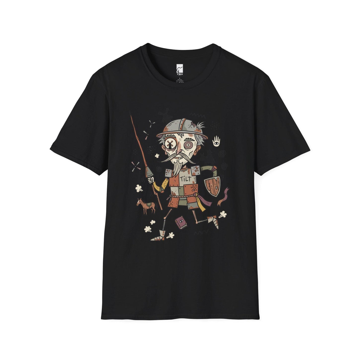 Don Quixote Shirt | Spanish Knight Tee | Funny Literary T Shirt | Windmill Graphic Tee | Spain Culture Shirt | Book Lover Gift