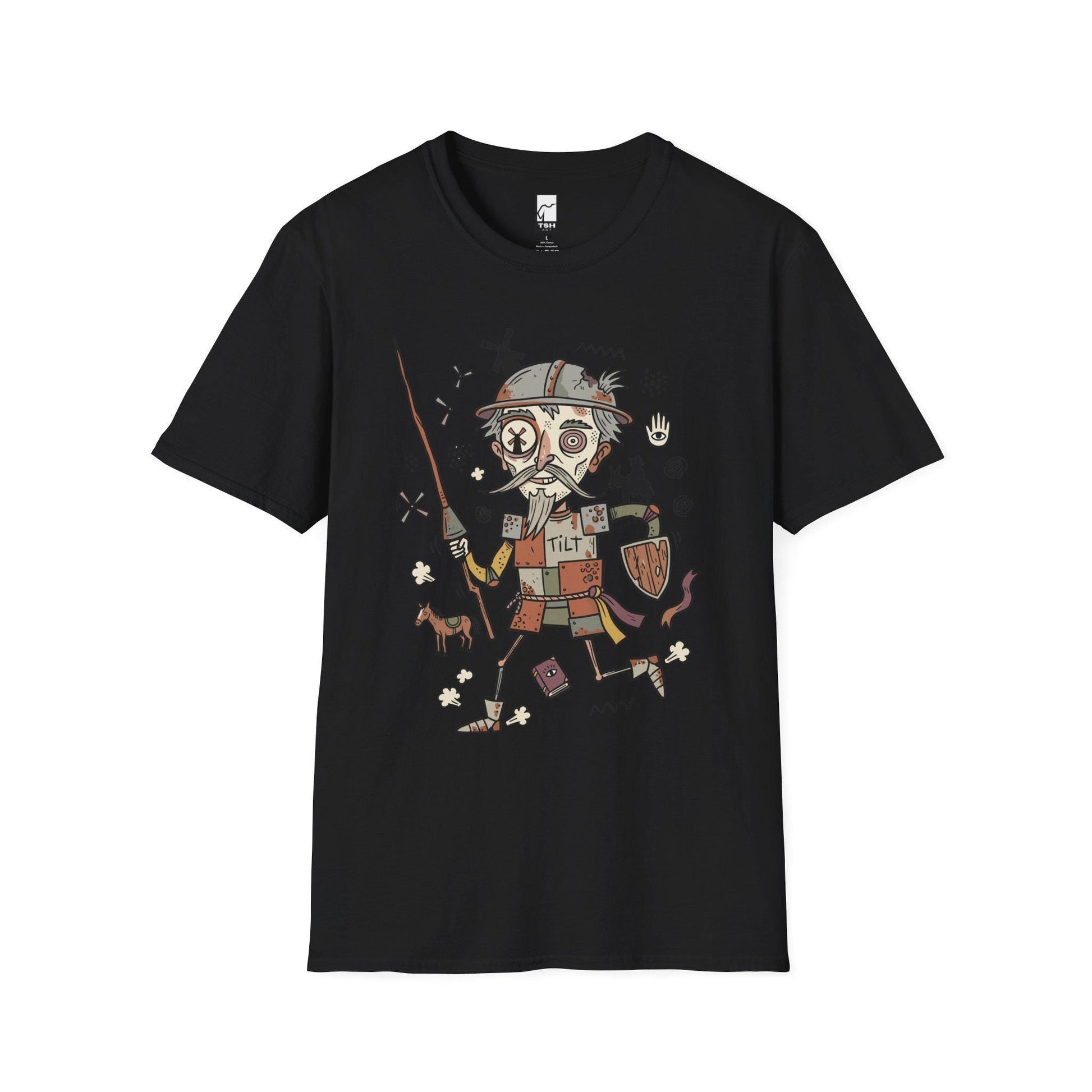 Don Quixote Shirt | Spanish Knight Tee | Funny Literary T Shirt | Windmill Graphic Tee | Spain Culture Shirt | Book Lover Gift