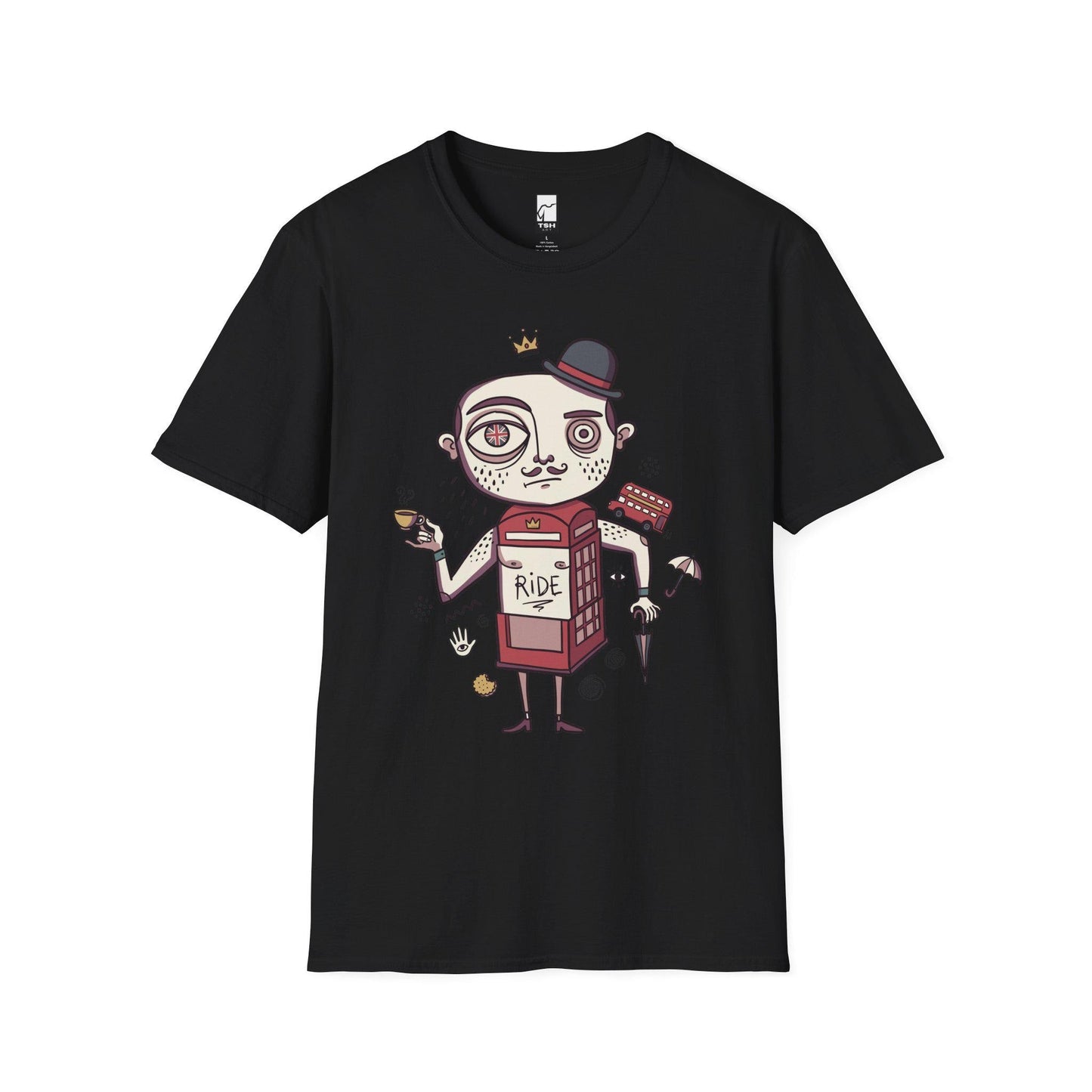 London Shirt | British Gentleman Tee | Funny UK T Shirt | Phone Box Graphic Tee | England Travel Shirt | London Lover Gift