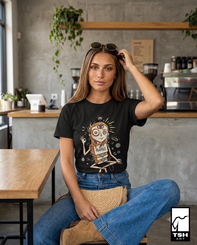 Third Eye Shirt | Meditation Tee | Spiritual Awakening T Shirt | Psychedelic Yoga Graphic Tee | Mystic Lotus Shirt | Namaste Gift