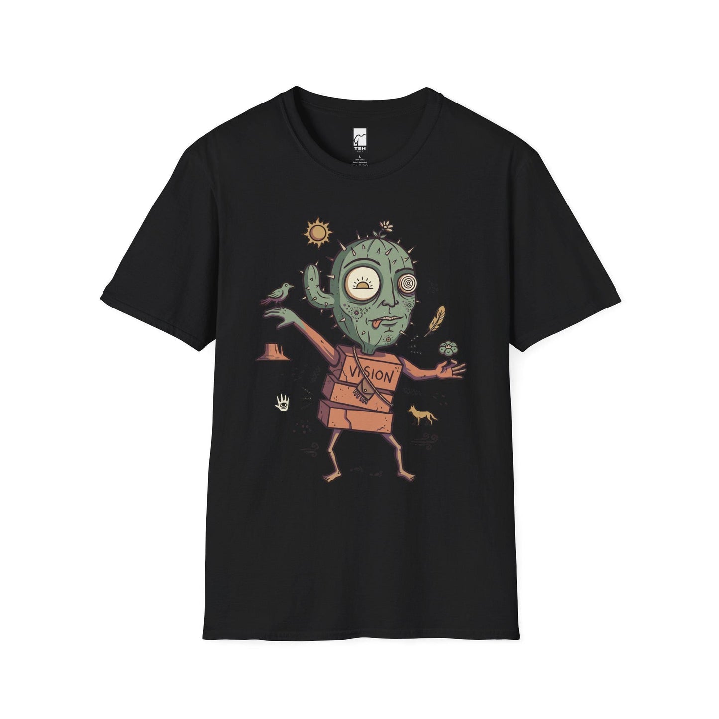 Psychedelic Cactus Tee | Vision Quest T Shirt | Desert Shaman Shirt | Sacred Cactus Graphic Tee | Mystical Spiritual Shirt | Unisex Gift