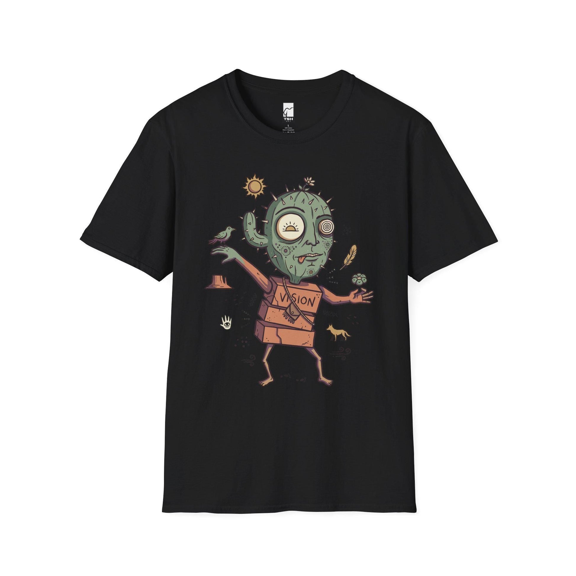 Psychedelic Cactus Tee | Vision Quest T Shirt | Desert Shaman Shirt | Sacred Cactus Graphic Tee | Mystical Spiritual Shirt | Unisex Gift