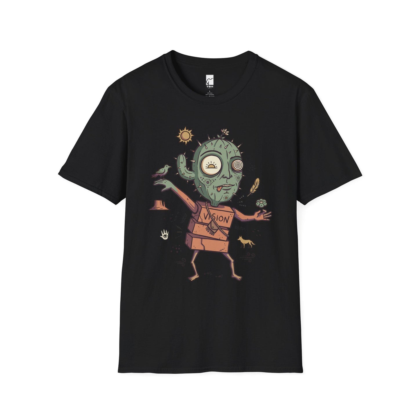 Psychedelic Cactus Tee | Vision Quest T Shirt | Desert Shaman Shirt | Sacred Cactus Graphic Tee | Mystical Spiritual Shirt | Unisex Gift