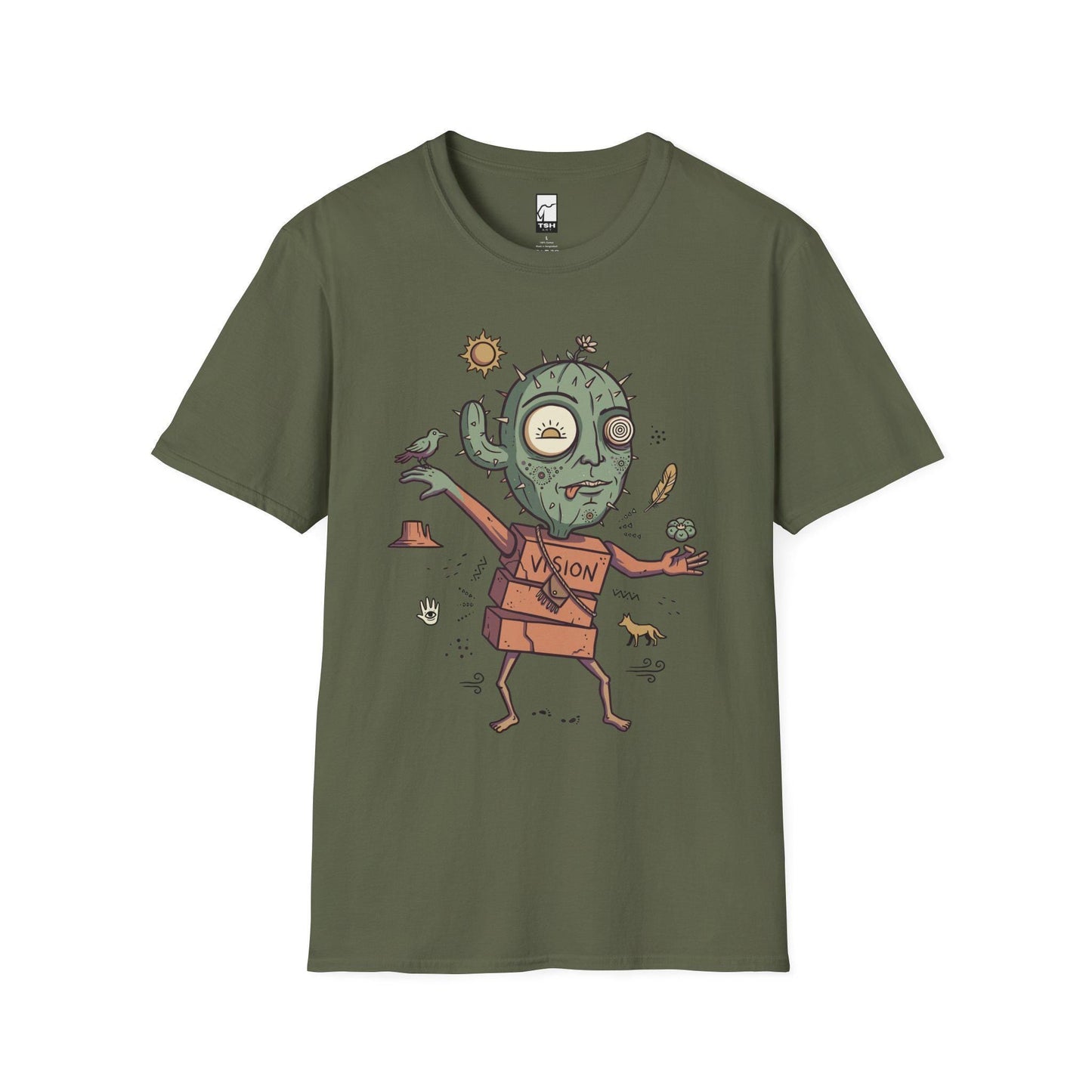 Psychedelic Cactus Tee | Vision Quest T Shirt | Desert Shaman Shirt | Sacred Cactus Graphic Tee | Mystical Spiritual Shirt | Unisex Gift