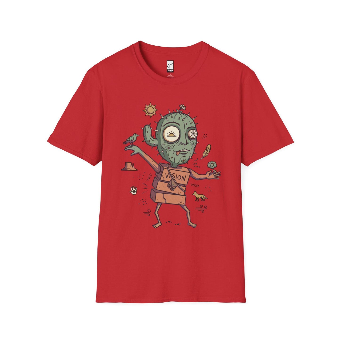 Psychedelic Cactus Tee | Vision Quest T Shirt | Desert Shaman Shirt | Sacred Cactus Graphic Tee | Mystical Spiritual Shirt | Unisex Gift