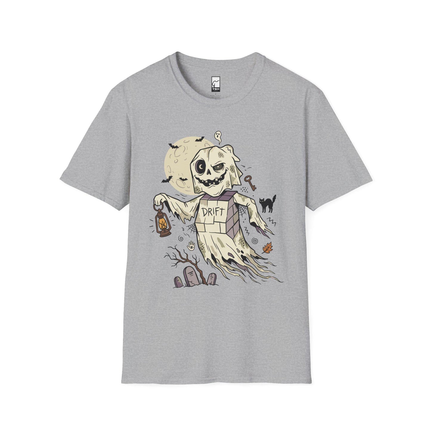 Funny Ghost T-Shirt | Vintage Halloween Shirt | Spooky Graveyard Graphic Tee | Retro Ghost Shirt | Cute Halloween Tee | Unisex Ghost Gift