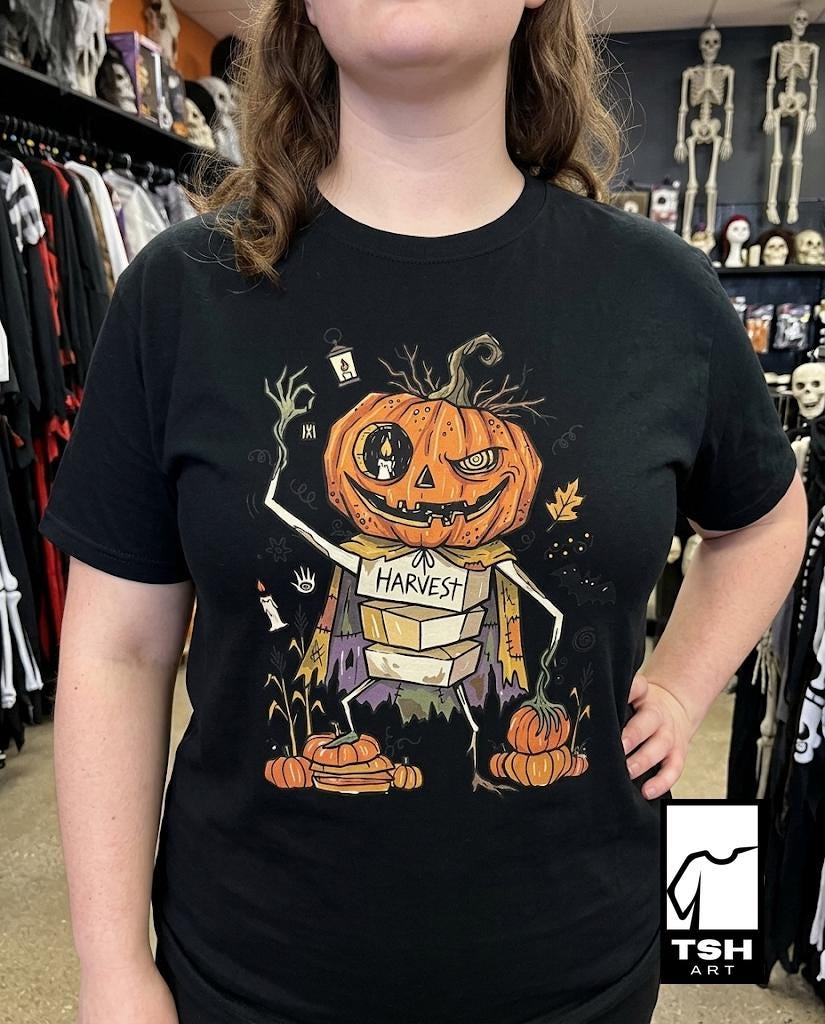 Funny Pumpkin T-Shirt | Jack O Lantern Shirt | Halloween Graphic Tee | Spooky Pumpkin Shirt | Fall Harvest Tee | Unisex Halloween Gift