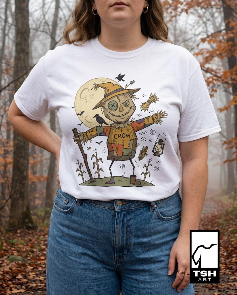 Funny Scarecrow Shirt | Halloween Scarecrow Tee | Autumn Harvest Tee | Fall Festival T Shirt | Vintage Spooky Tee | Unisex Halloween Gift