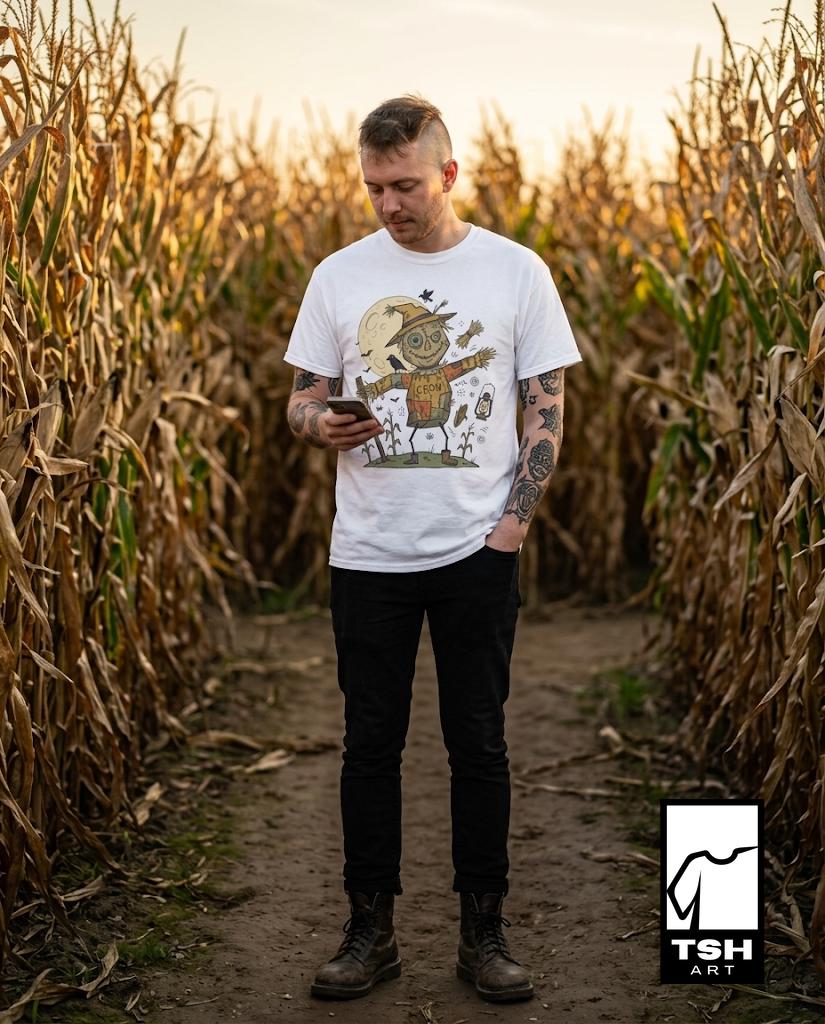 Funny Scarecrow Shirt | Halloween Scarecrow Tee | Autumn Harvest Tee | Fall Festival T Shirt | Vintage Spooky Tee | Unisex Halloween Gift