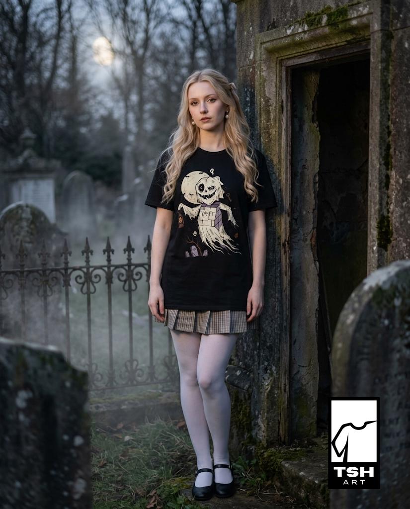 Funny Ghost T-Shirt | Vintage Halloween Shirt | Spooky Graveyard Graphic Tee | Retro Ghost Shirt | Cute Halloween Tee | Unisex Ghost Gift
