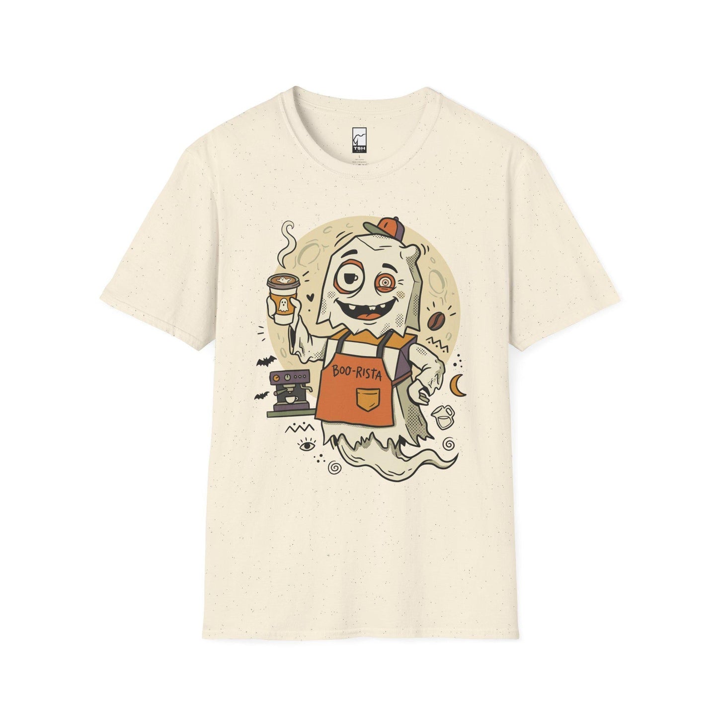 Halloween Ghost Coffee Shirt | Funny Barista Graphic Tee | Boo Rista T Shirt | Spooky Season Coffee Tee | Vintage Spooky Tee | Unisex Gift