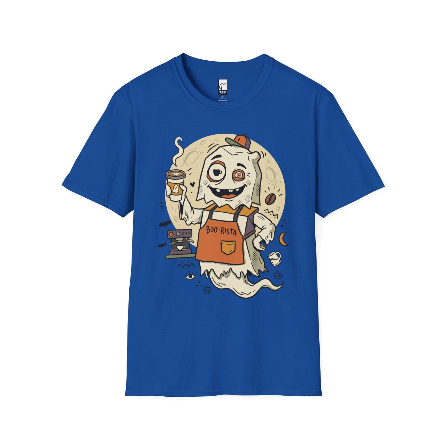 Halloween Ghost Coffee Shirt | Funny Barista Graphic Tee | Boo Rista T Shirt | Spooky Season Coffee Tee | Vintage Spooky Tee | Unisex Gift