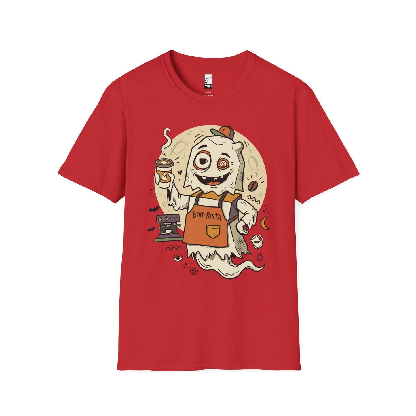 Halloween Ghost Coffee Shirt | Funny Barista Graphic Tee | Boo Rista T Shirt | Spooky Season Coffee Tee | Vintage Spooky Tee | Unisex Gift