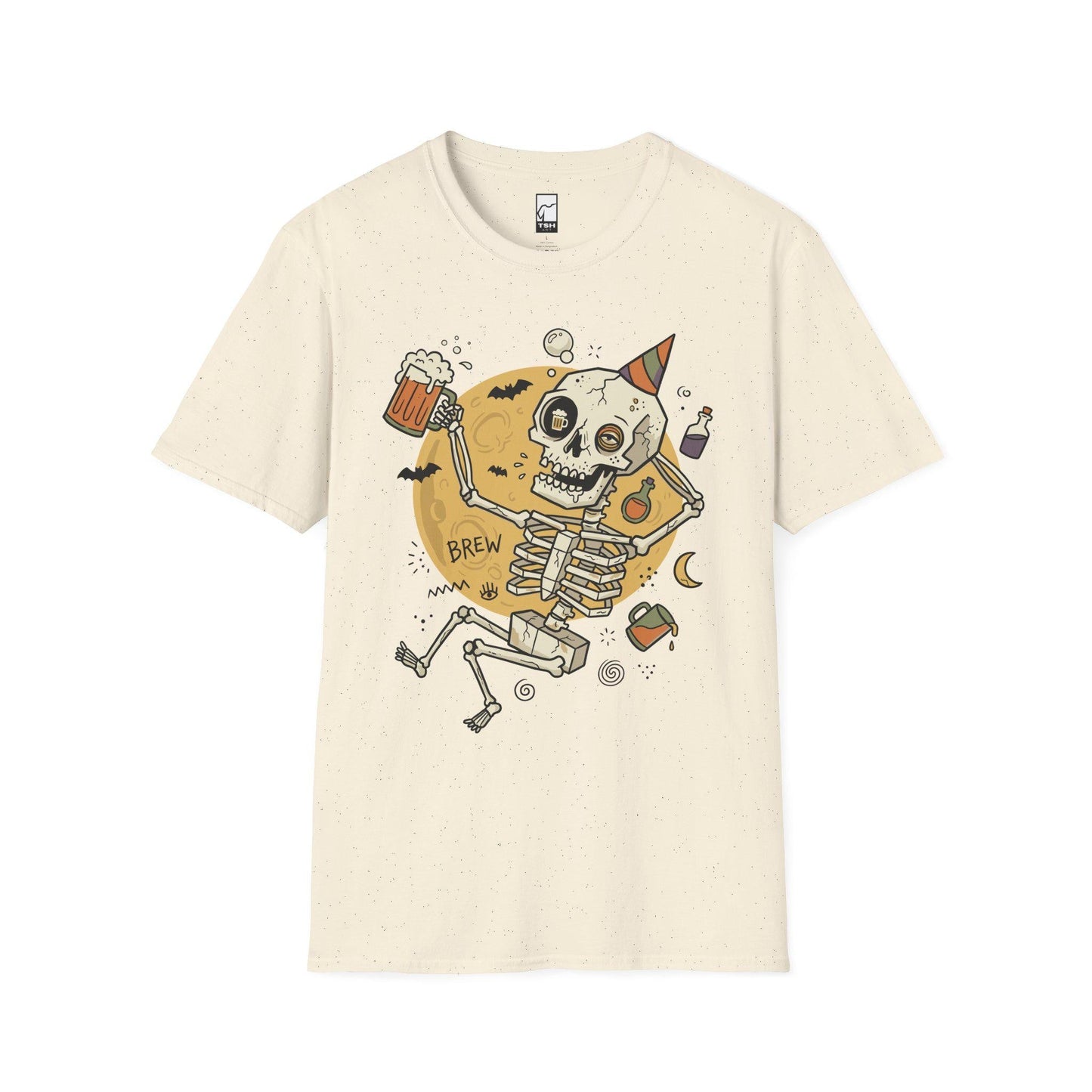 Funny Skeleton Shirt | Beer Drinking Tee | Halloween Party T Shirt | Spooky Humor Graphic Tee | Dancing Skeleton Tee | Unisex Gift