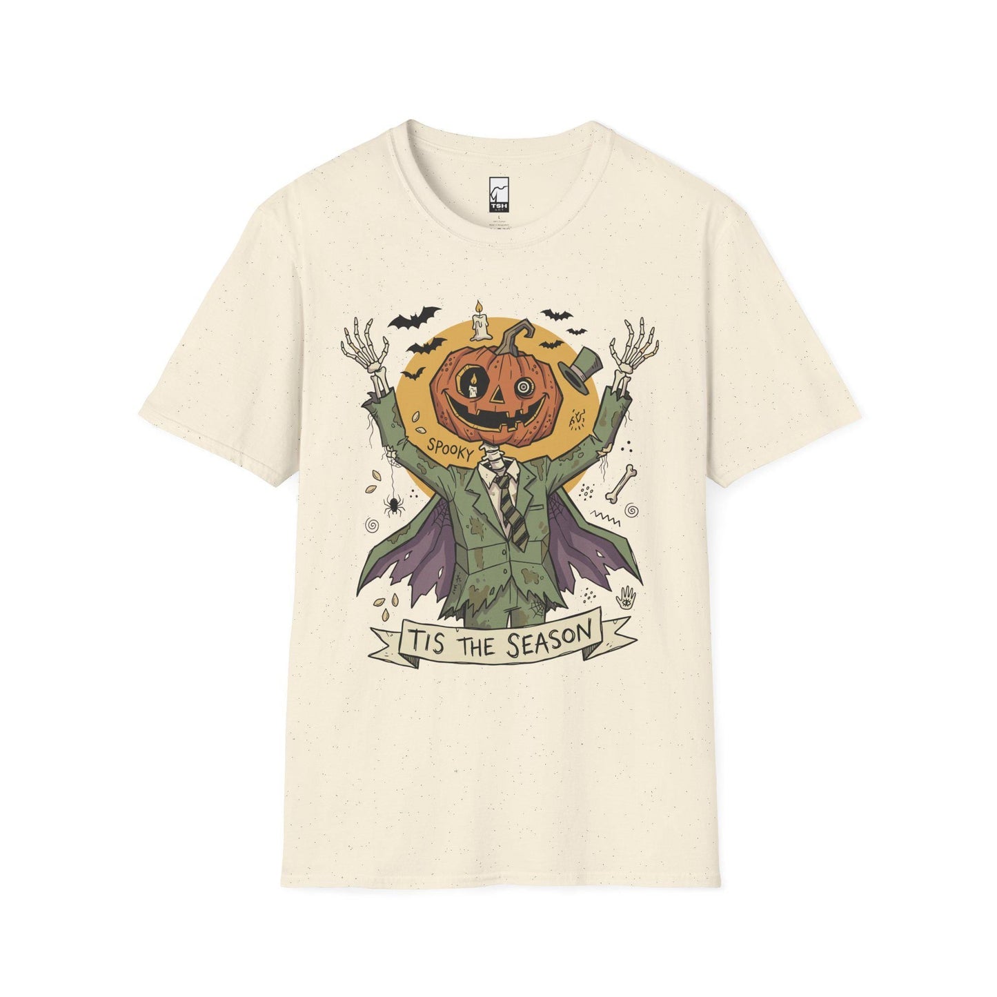 Jack O Lantern Scarecrow Shirt | Spooky Pumpkin Tee | Funny Halloween Graphic Tee | Tis The Season Shirt | Retro Fall Tee | Unisex Gift