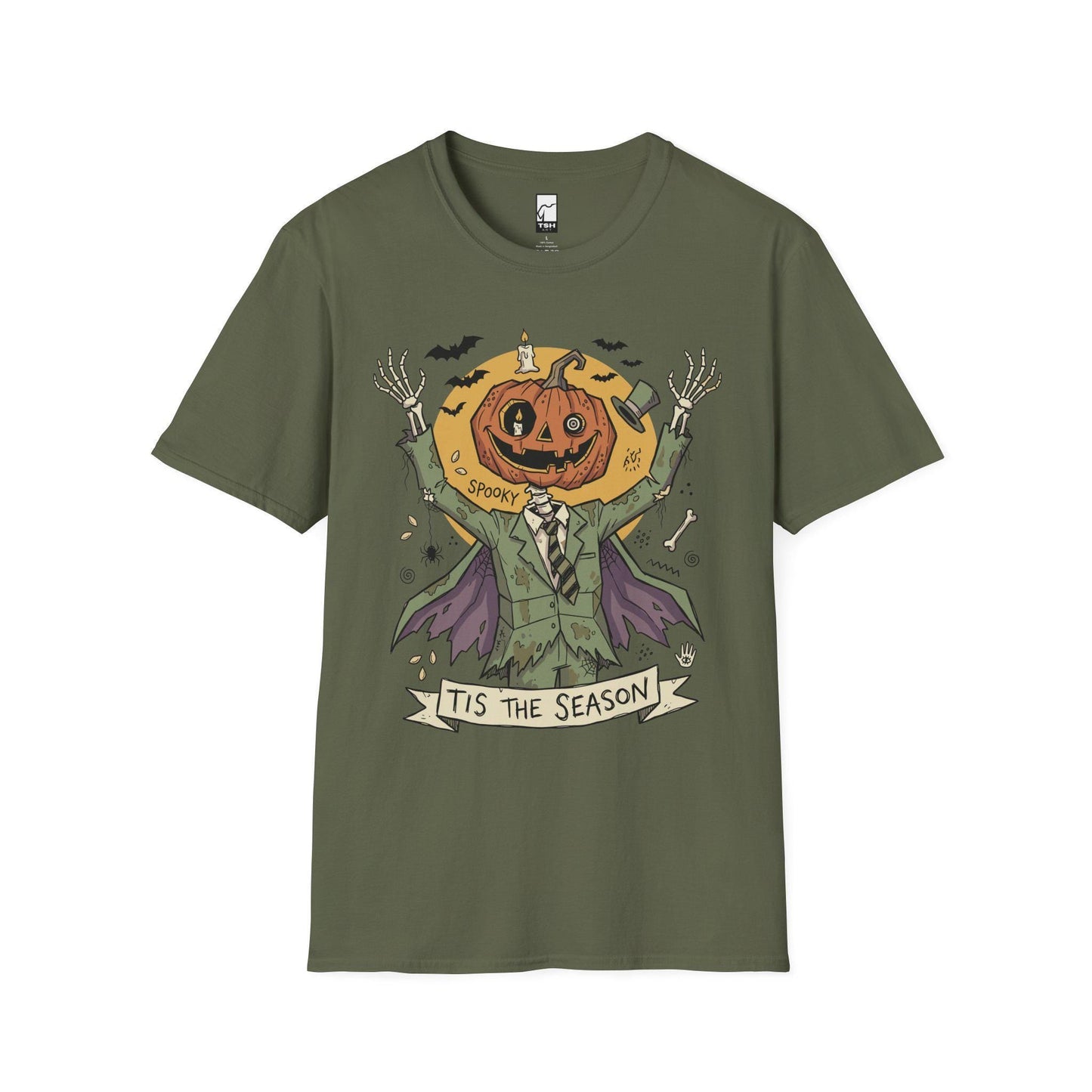Jack O Lantern Scarecrow Shirt | Spooky Pumpkin Tee | Funny Halloween Graphic Tee | Tis The Season Shirt | Retro Fall Tee | Unisex Gift