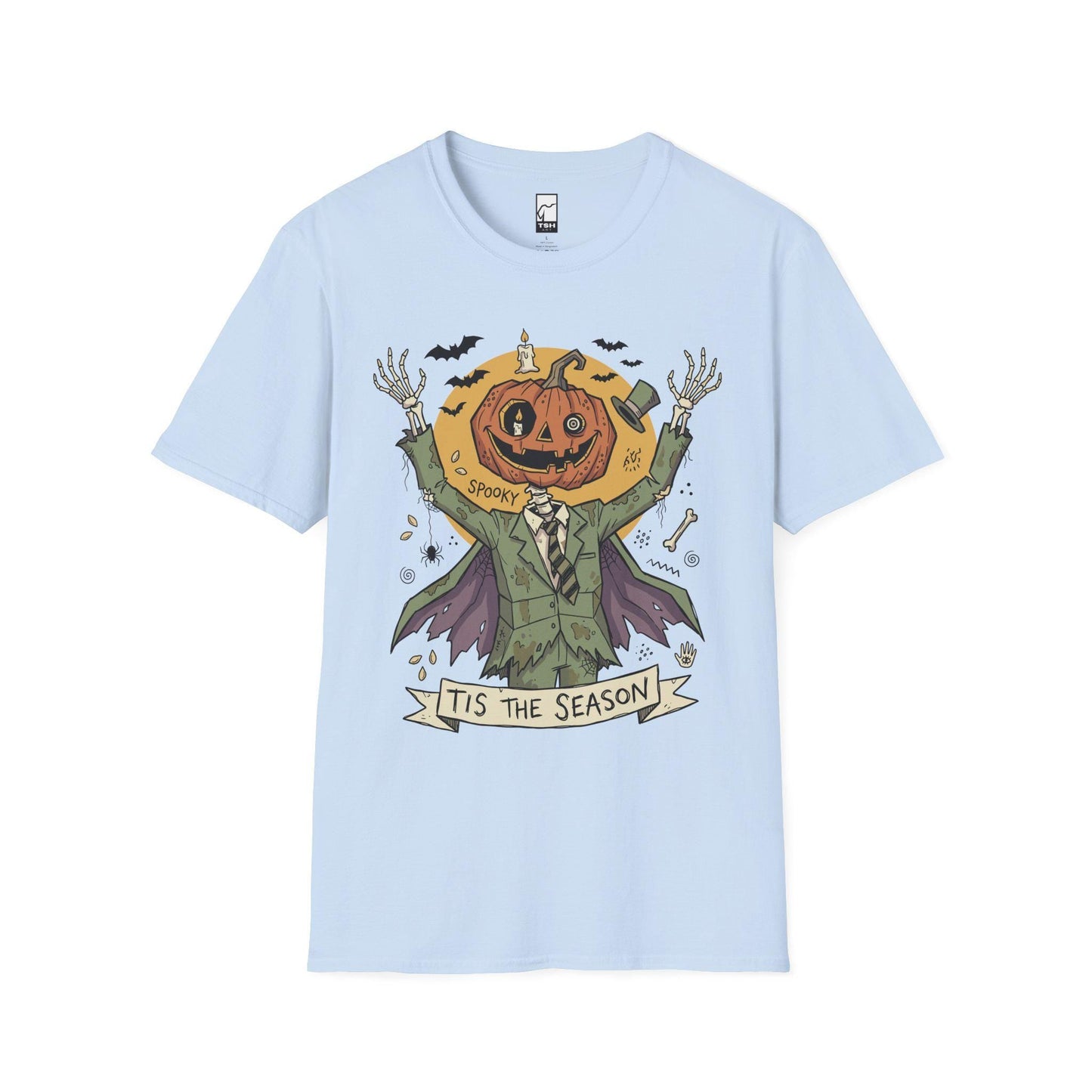 Jack O Lantern Scarecrow Shirt | Spooky Pumpkin Tee | Funny Halloween Graphic Tee | Tis The Season Shirt | Retro Fall Tee | Unisex Gift