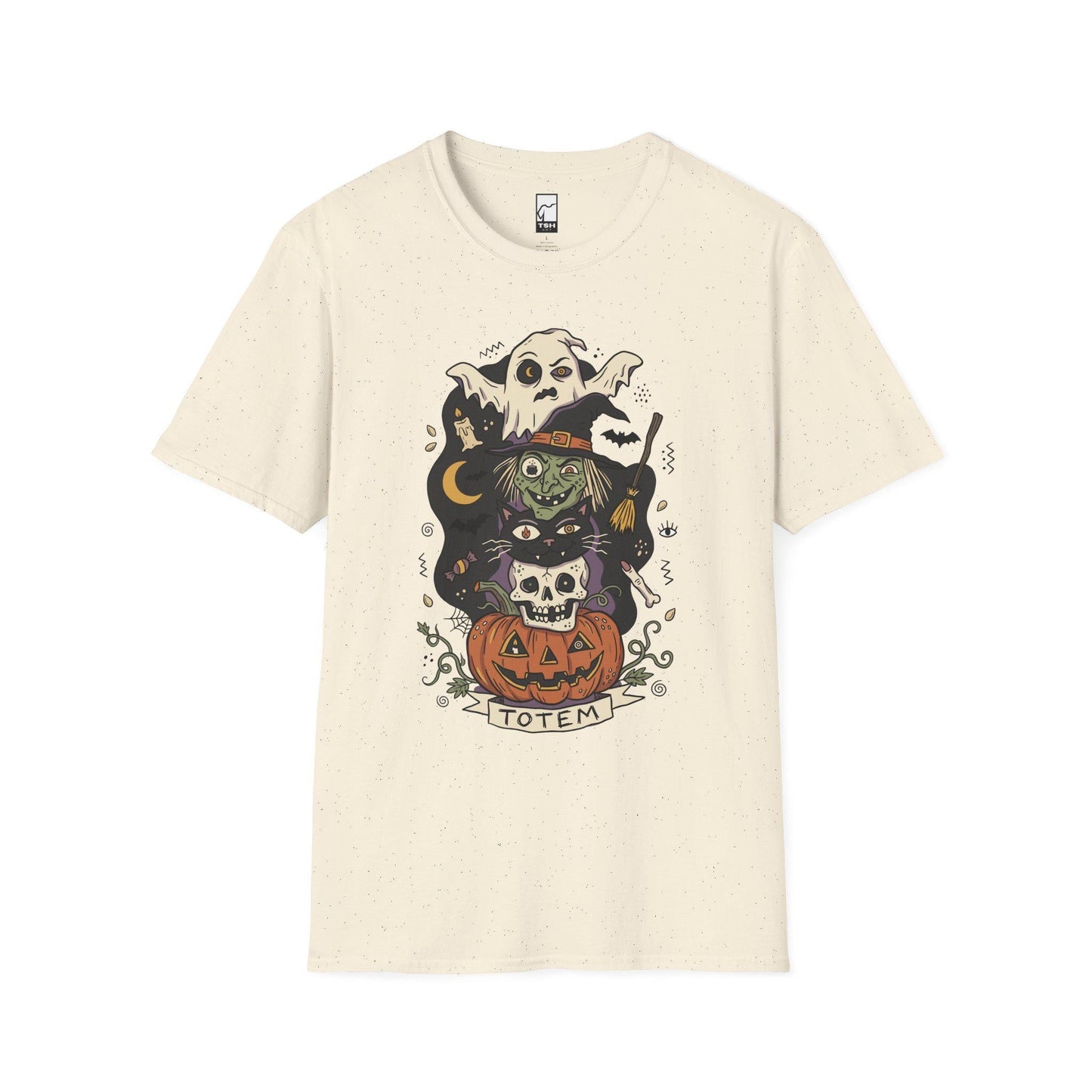Halloween Witch Shirt | Black Cat Ghost Tee | Jack O Lantern Graphic Tee | Creepy Skull T Shirt | Retro Spooky Season Tee | Unisex Gift