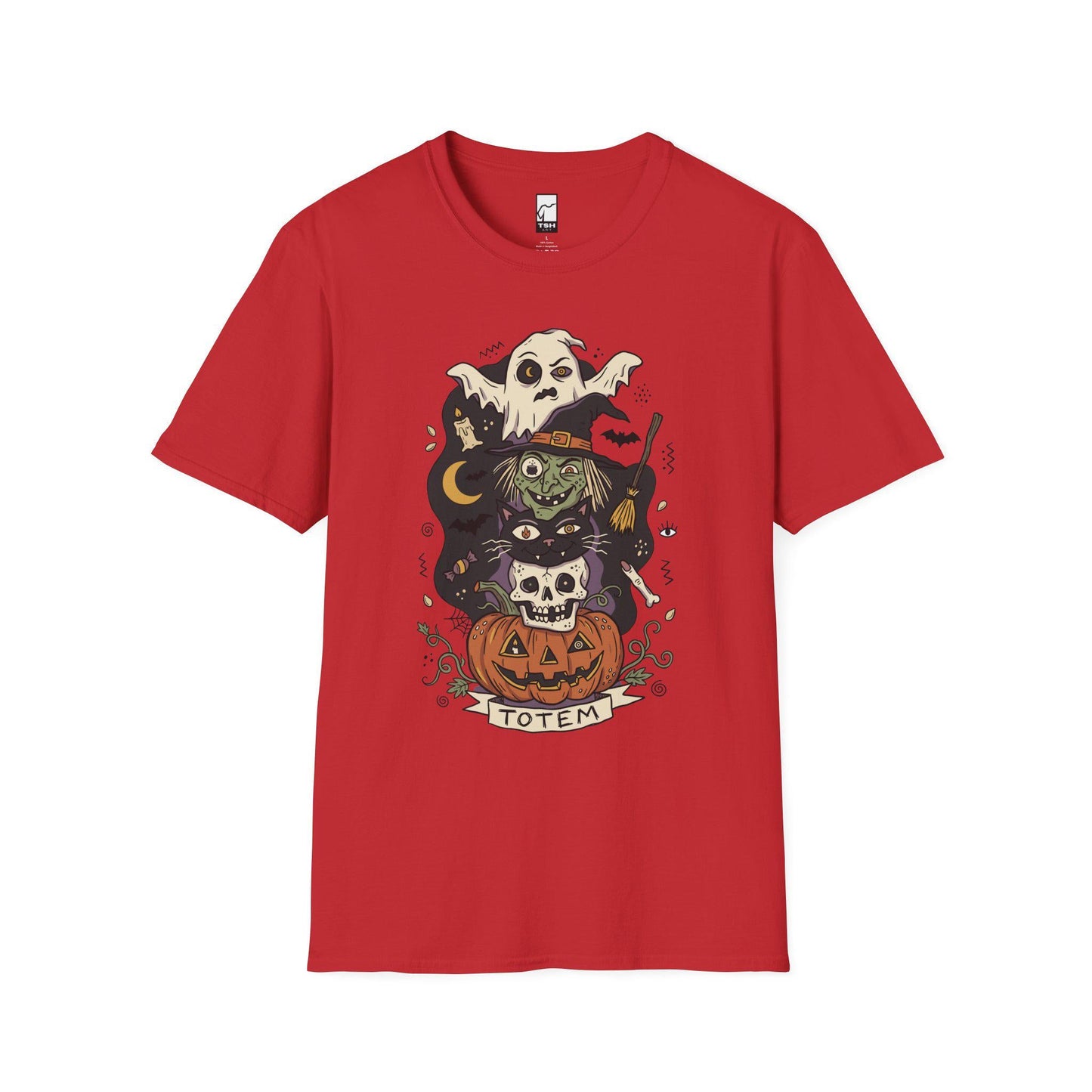 Halloween Witch Shirt | Black Cat Ghost Tee | Jack O Lantern Graphic Tee | Creepy Skull T Shirt | Retro Spooky Season Tee | Unisex Gift