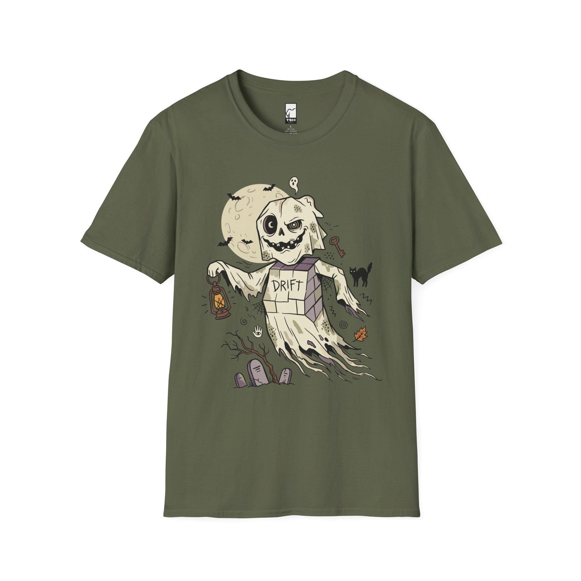 Funny Ghost T-Shirt | Vintage Halloween Shirt | Spooky Graveyard Graphic Tee | Retro Ghost Shirt | Cute Halloween Tee | Unisex Ghost Gift