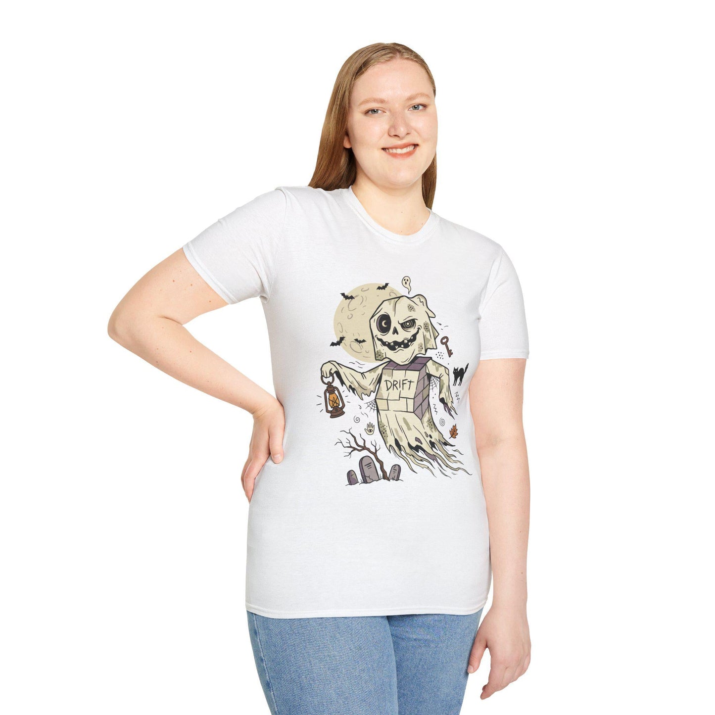 Funny Ghost T-Shirt | Vintage Halloween Shirt | Spooky Graveyard Graphic Tee | Retro Ghost Shirt | Cute Halloween Tee | Unisex Ghost Gift