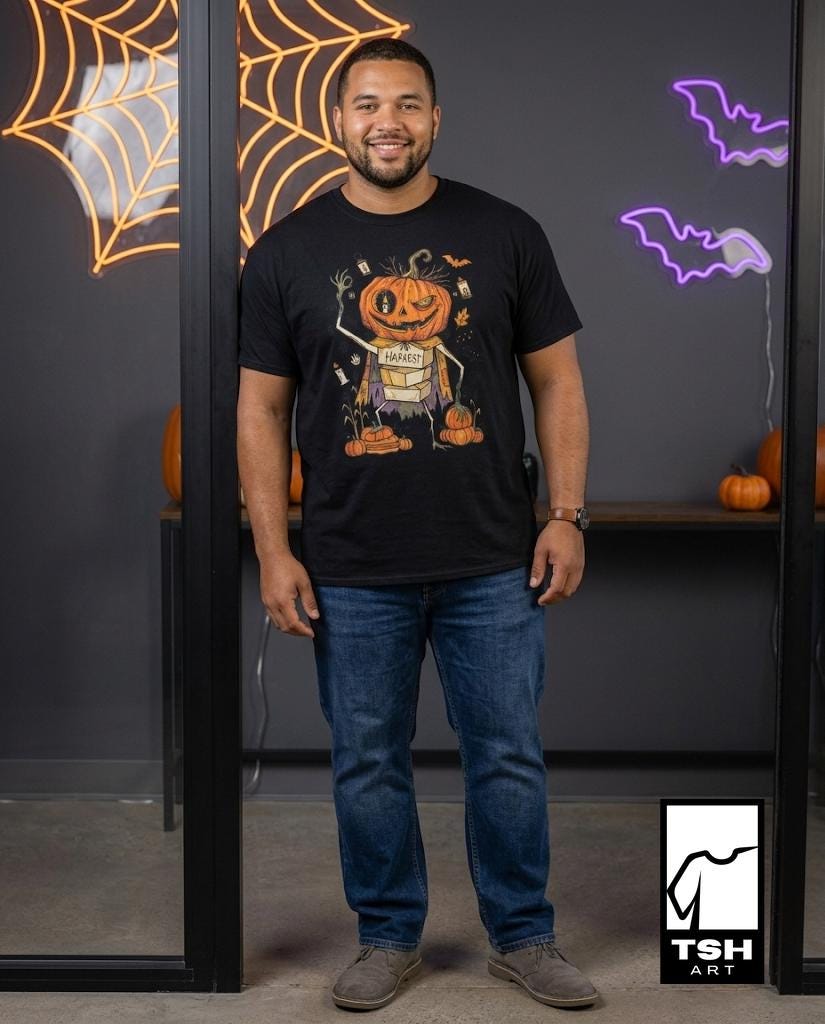 Funny Pumpkin T-Shirt | Jack O Lantern Shirt | Halloween Graphic Tee | Spooky Pumpkin Shirt | Fall Harvest Tee | Unisex Halloween Gift