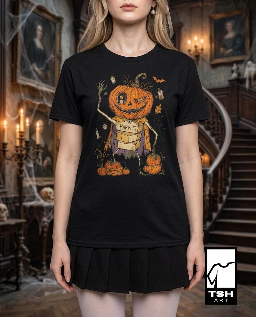 Funny Pumpkin T-Shirt | Jack O Lantern Shirt | Halloween Graphic Tee | Spooky Pumpkin Shirt | Fall Harvest Tee | Unisex Halloween Gift